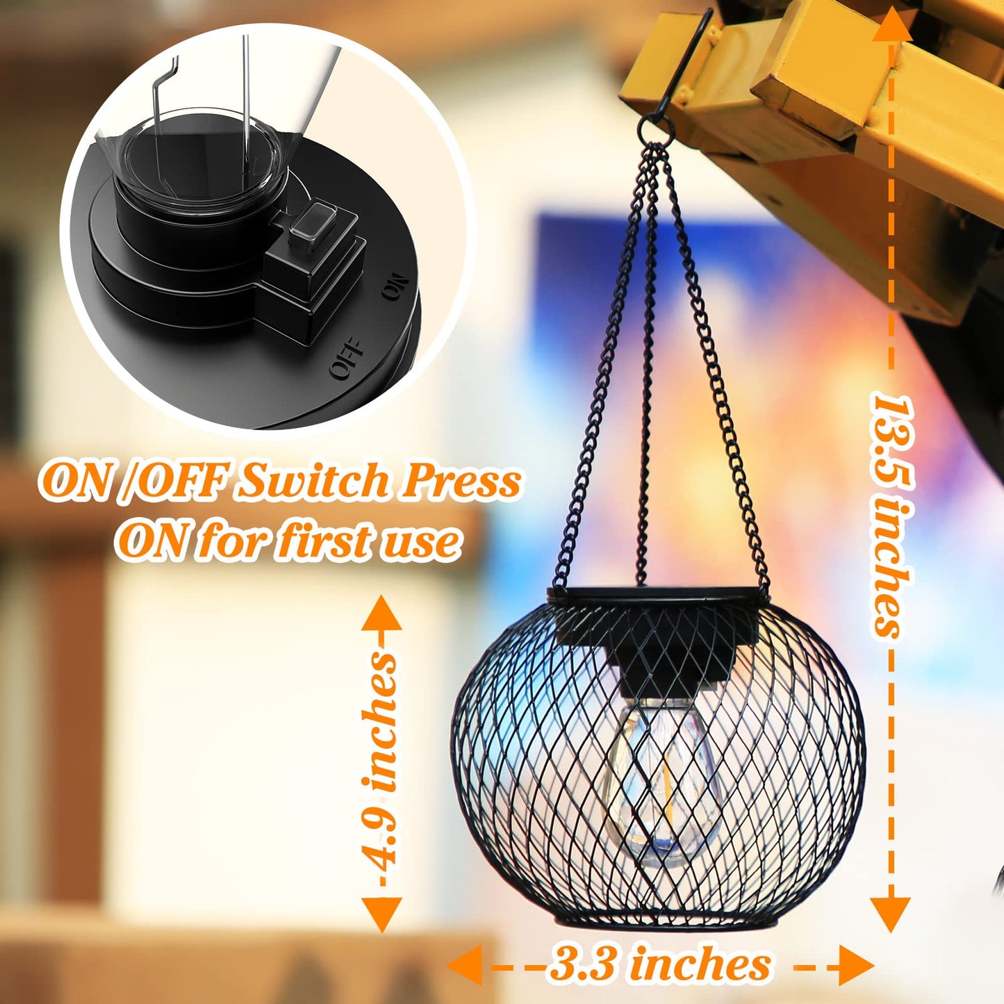 Solar Lantern Outdoor, KagoLing Upgraded Hanging Solar Lights Outdoor Garden Christmas Decorations Decorative Lighting Solar Powered Waterproof Tree Lantern for Garden Yard Patio Pathway, 2 Pack