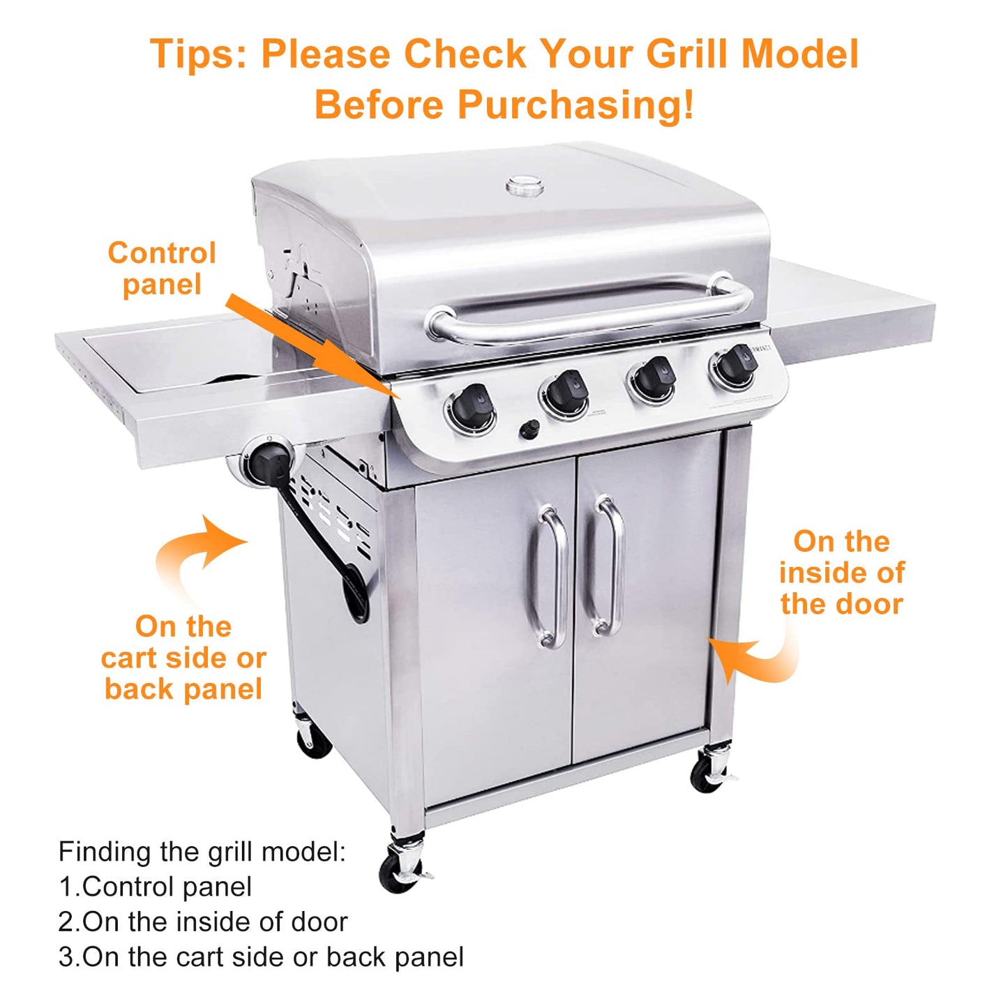 Hisencn BBQ 4Pack Grill Burners4Pack Heat Plate and 3Pack Crossver Tube Replacement Parts For Charbroil 463436215 463436213Thermos 466360113 Gas Gril