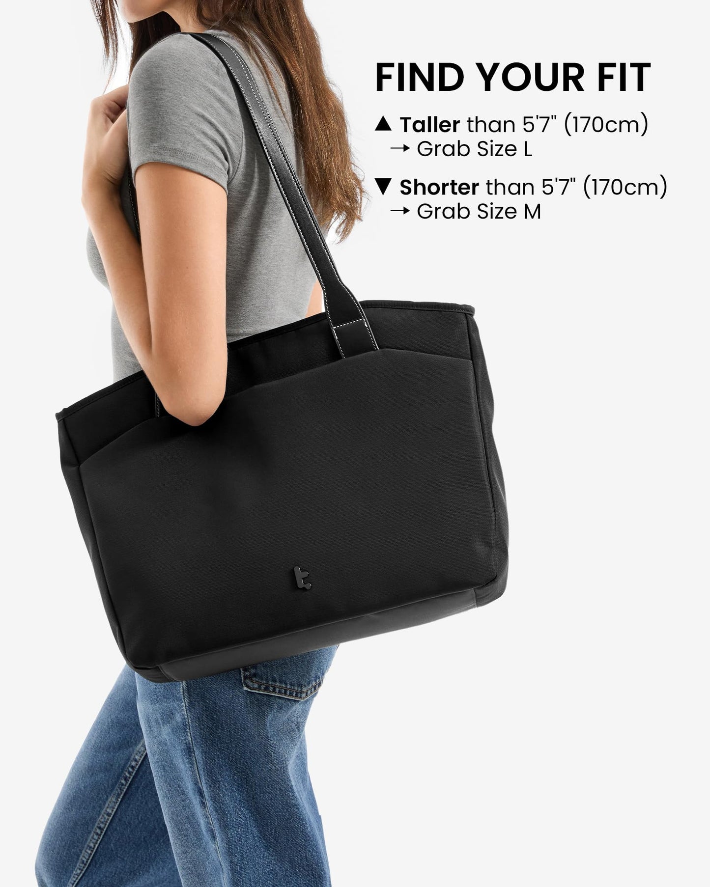tomtoc Laptop Tote Bag for Women, 15-16 Inch Laptop Work Bag with Device Compartment for MacBook, 12.5L Medium Capacity Office Computer Shoulder Bag Briefcase for Business Travel College Teacher