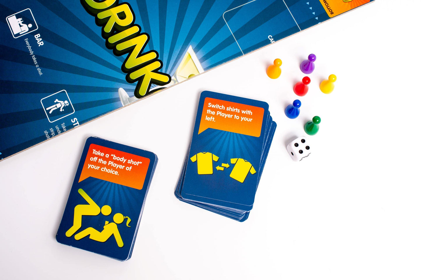 Drinkopoly – A Board Game by Crazy Dice 6-10 Players – Party Board Games 30-60 Minutes of Gameplay – Games for Game Night – for Adults Ages 21+ - English Version