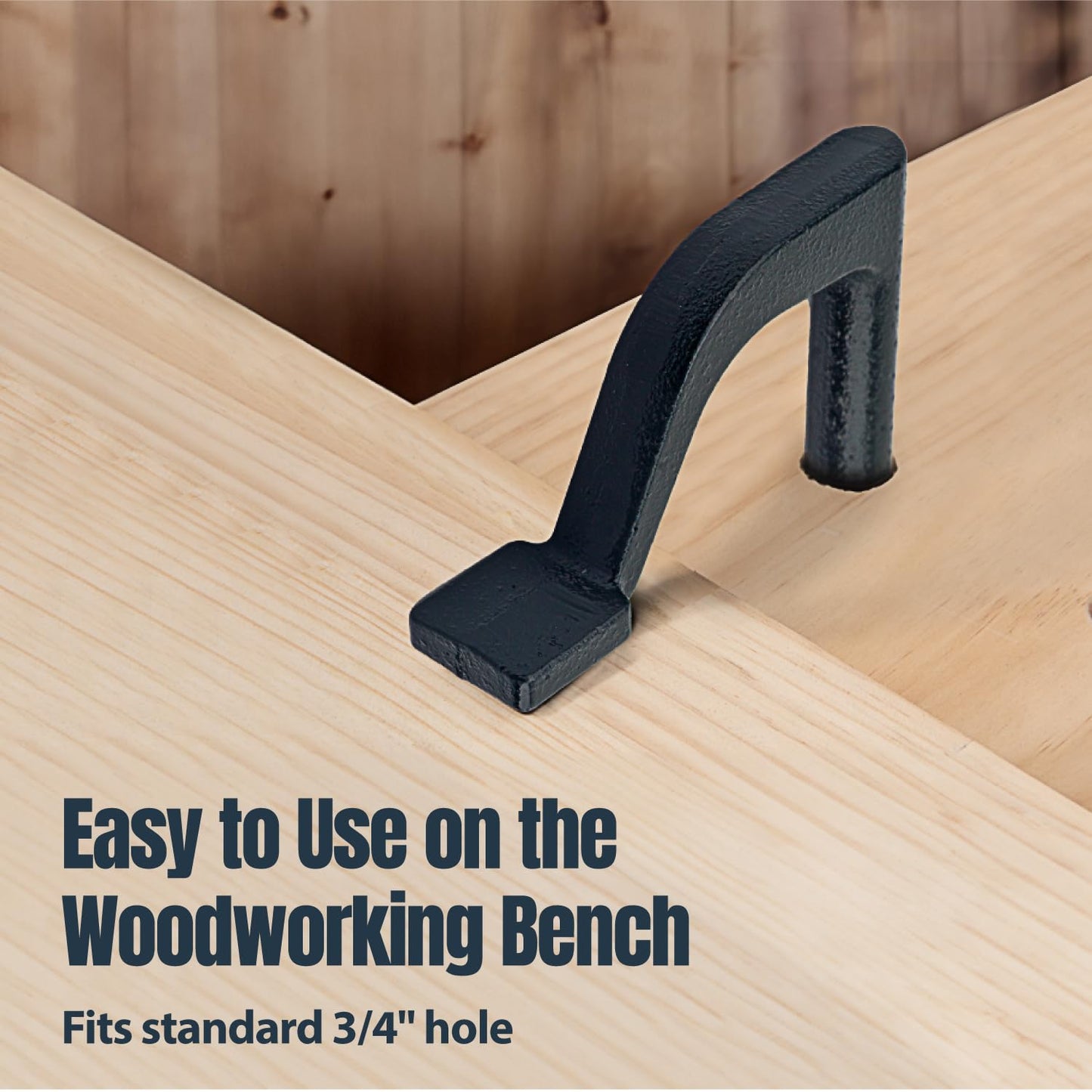 POWERTEC 71528 8-Inch Workbench Holdfast Woodworking Clamps - Set of 2
