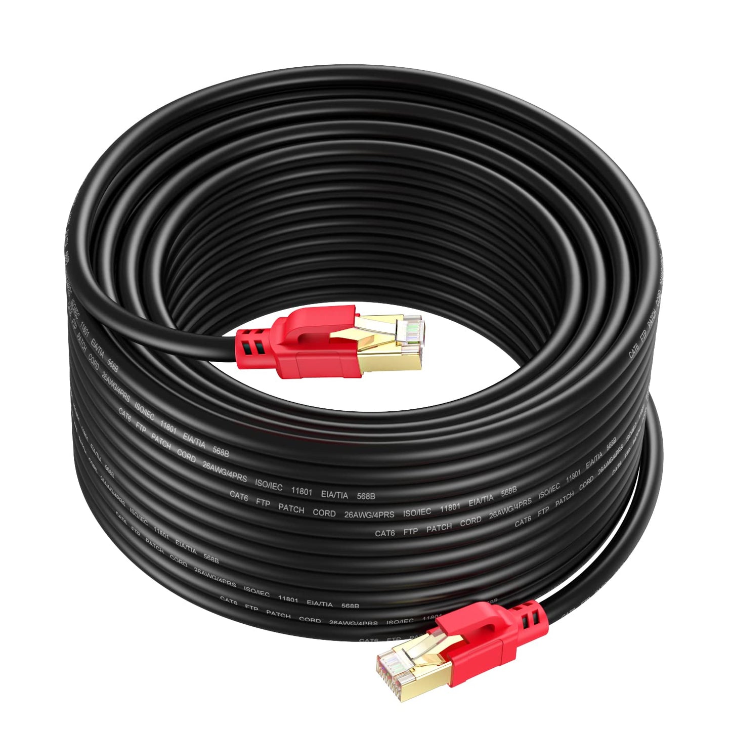 wawpi Ethernet Cable Cat6 250 FT, High Speed Outdoor Internet Wire,LAN/WAN Network Cord for All RJ45 Devic,TV, Router, Modem, PC, Gaming.