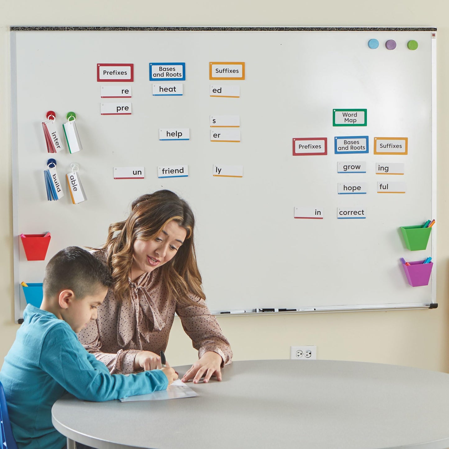 hand2mind Morphology Wall Card Set, Phonemic Awareness, Teaching Materials, Word Wall Classroom Posters for Elementary, Word Roots, Speech Therapy Materials, Literacy Centers Kindergarten Classrooms