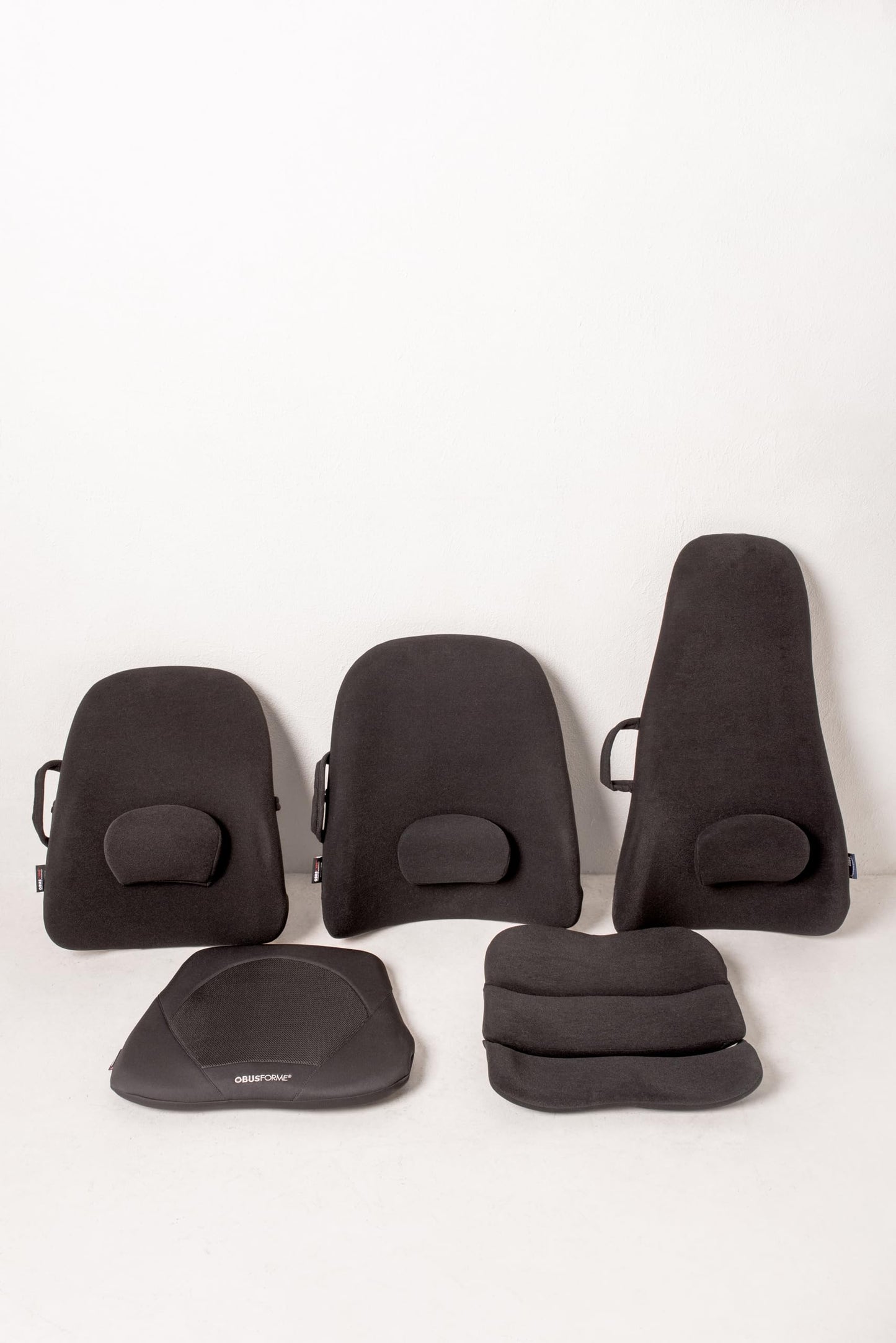 ObusForme Lowback Backrest Support - Lower Back Padded Seat Cushion and Lumbar Support Pillow, Portable Posture Support with Soft and Durable Foam