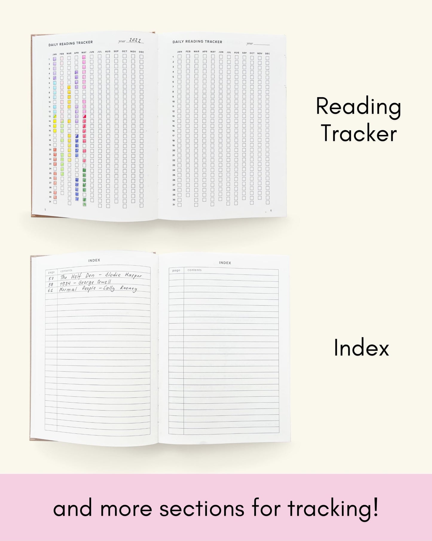 Reading Journal - 52 reviews. Review and Track Your Reading. Book Journal for Book Lovers & Readers. Green