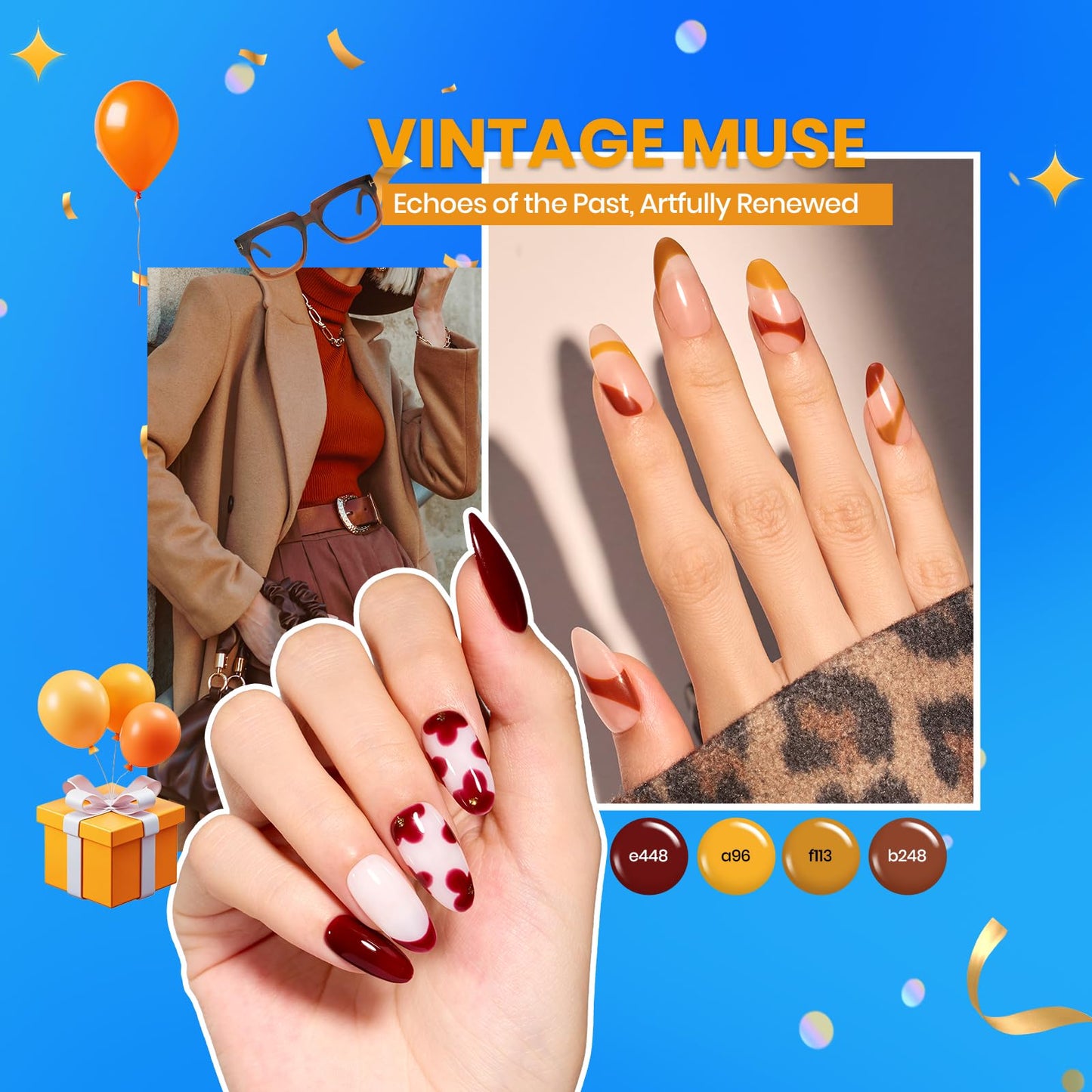 Beetles Gel Nail Polish Set, 69 PCS 60 Colors Spring Gel Nail Polish Kit Neno Pastel Jelly Glitter Nude Pink White Red Blue Green Brown Base Coat Glossy Matte Top Coat Gel Gift for Women