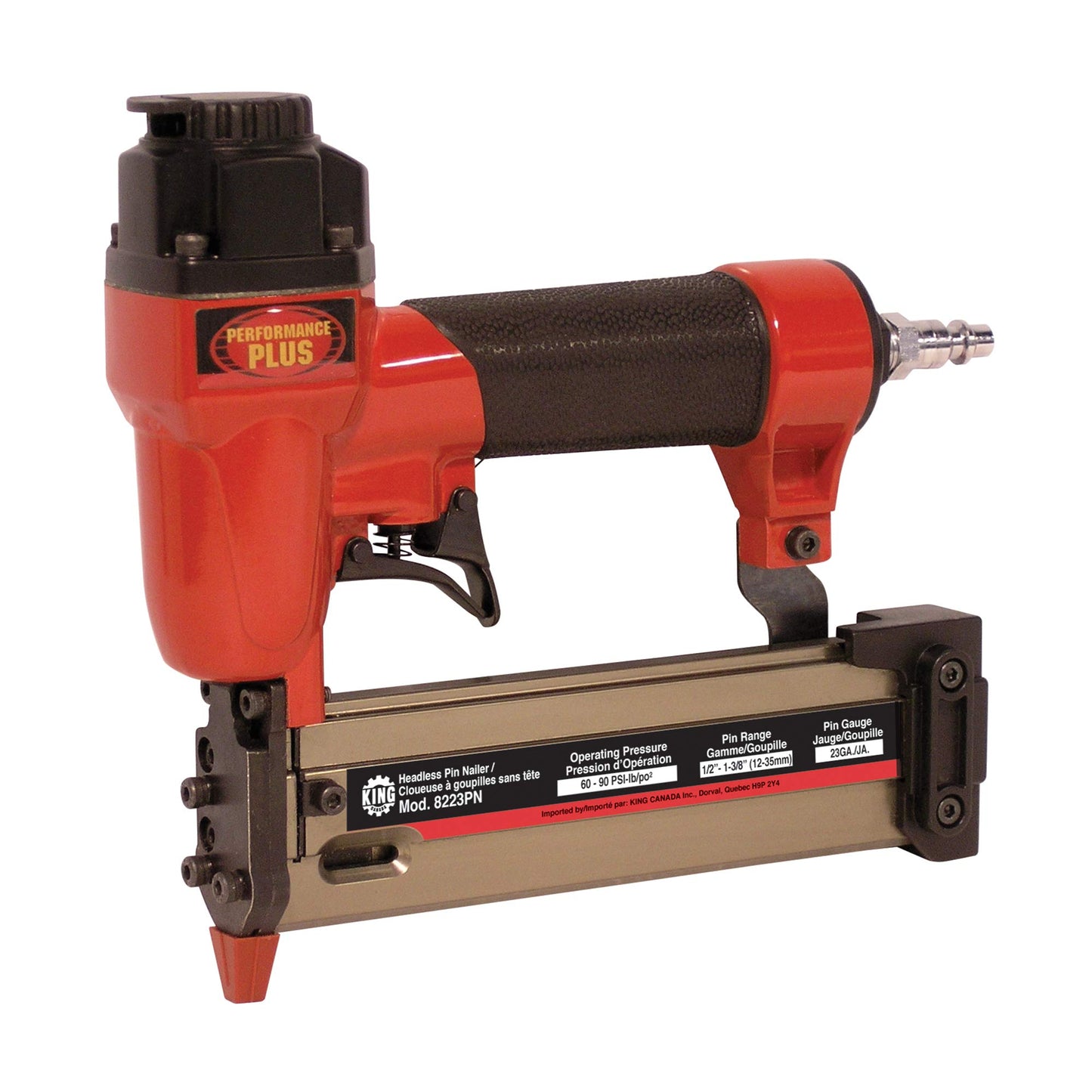 King Canada 8223PN 1/2 to 1-3/8-Inch Headless Pin Nailer Kit (23-Gauge)
