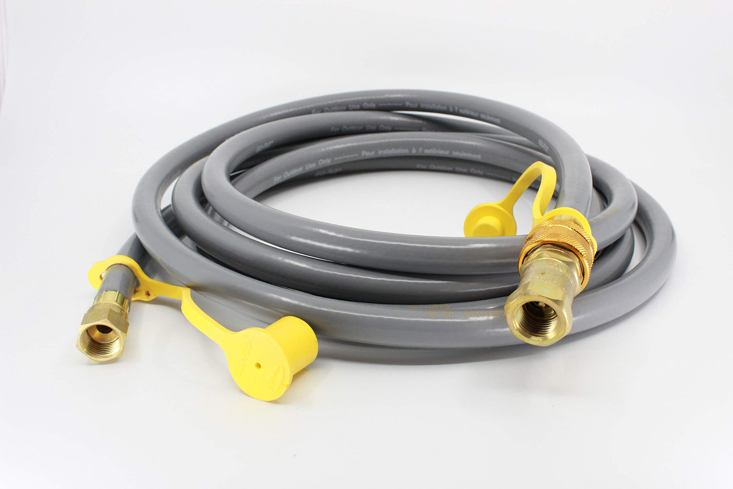 10' Natural Gas Grill Hose, 3/8" ID, QD and Swivel Ends, CSA Certified 80,000 BTU/hr , Made in Canada