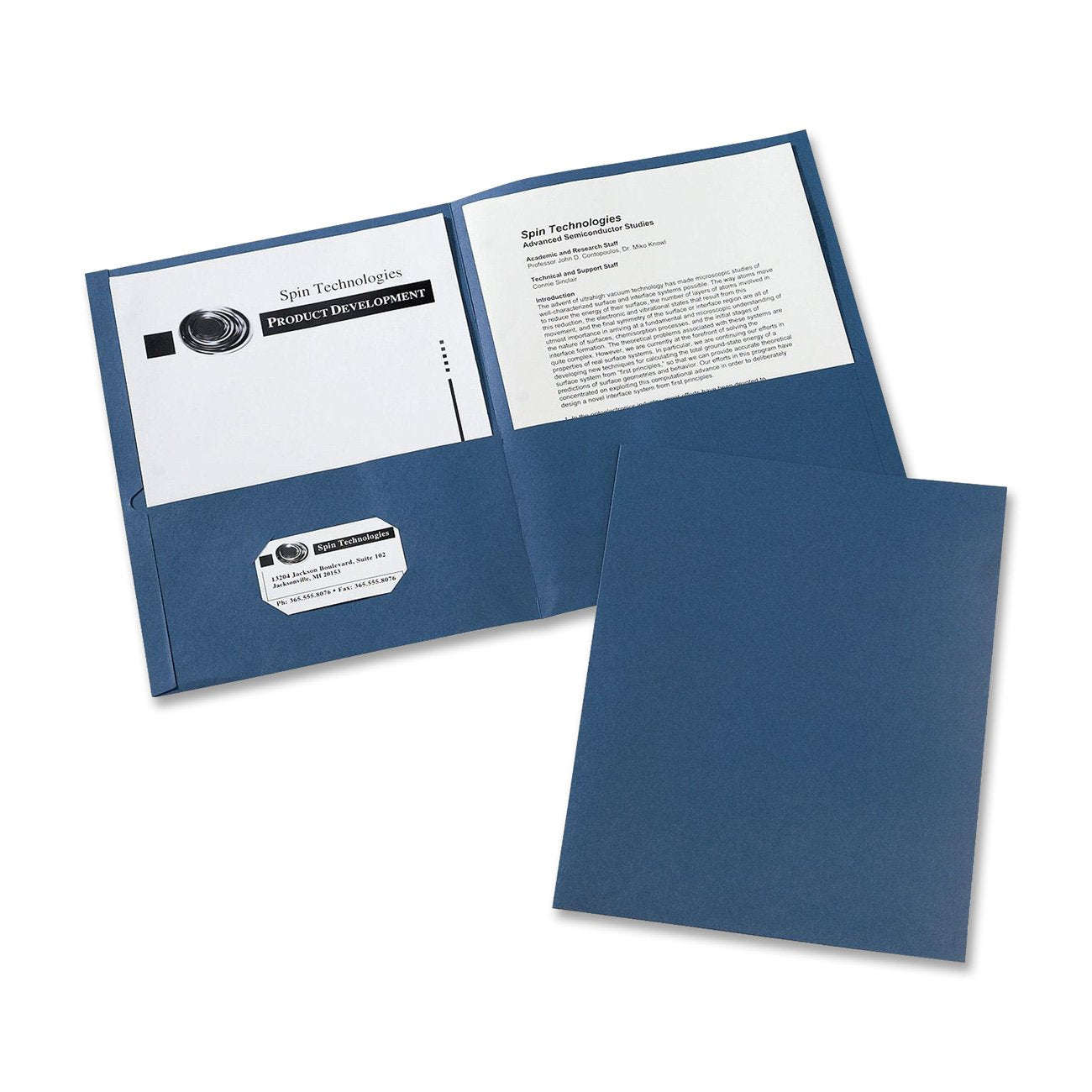 Avery Two-Pocket Folders, Dark Blue, Box of 25 (47985)