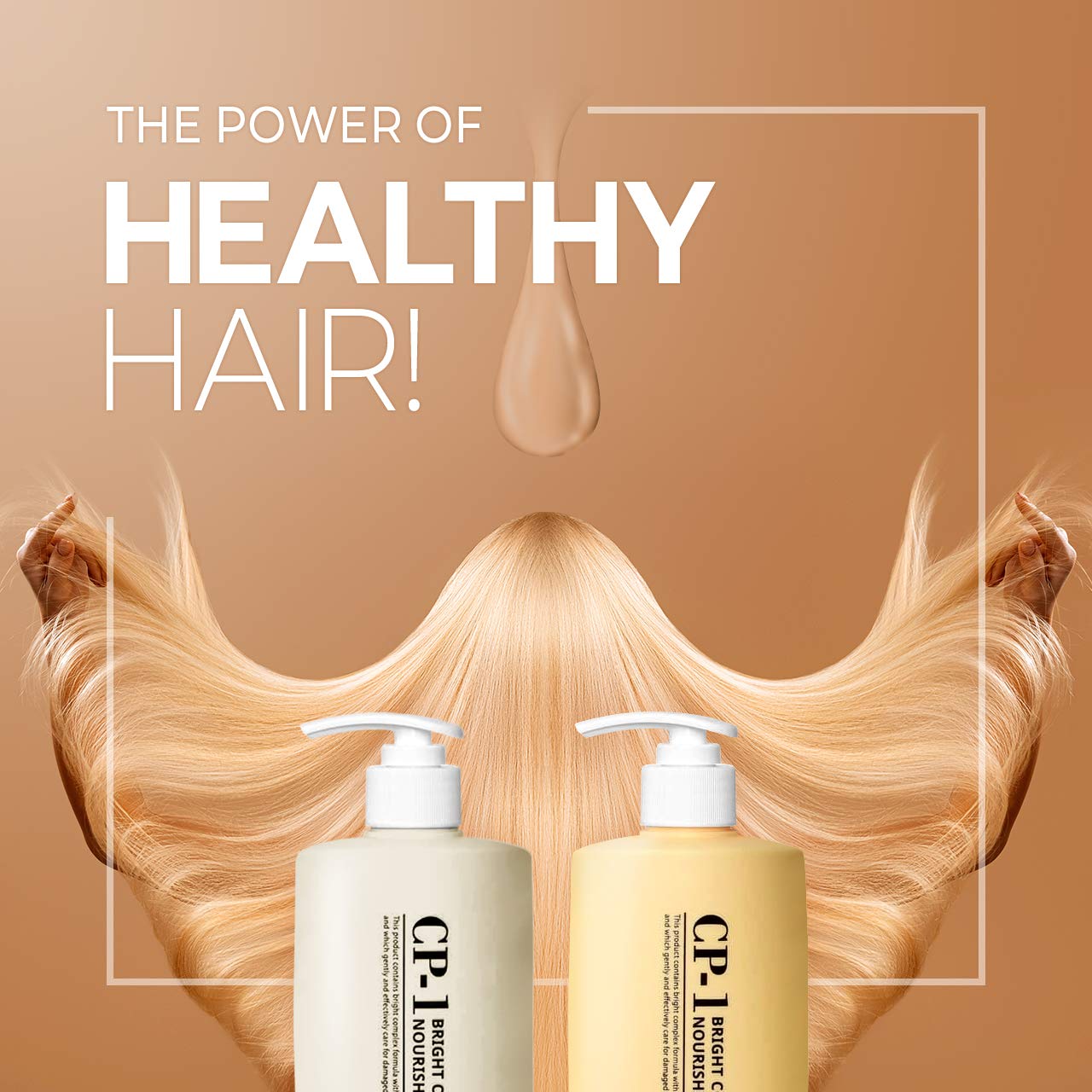 CP-1 Salon Care Nourishing Hair Shampoo + Conditioner Set, Korean Beauty for Dry Damaged Hair 500ml Set