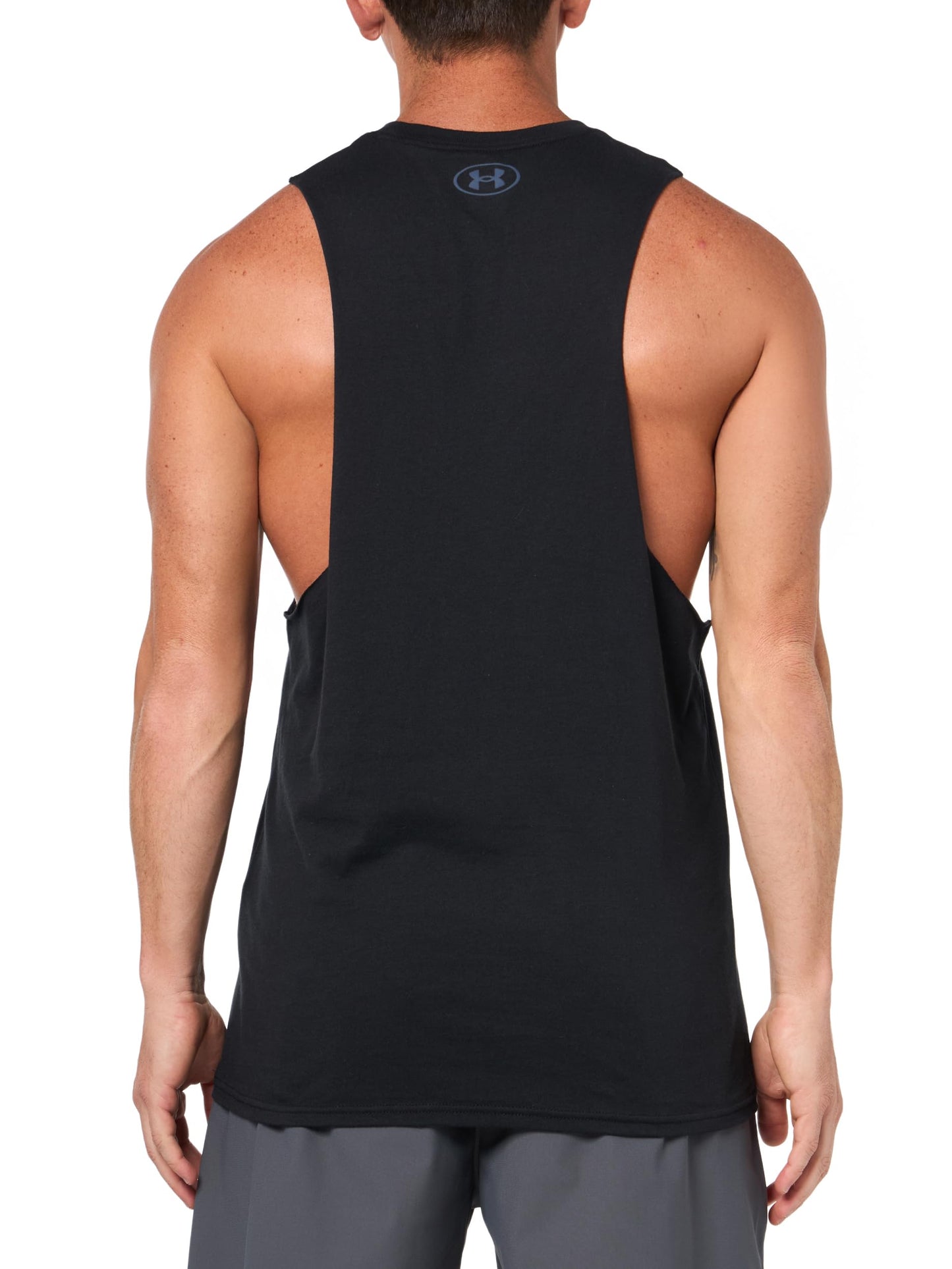 Under Armour Men's Project Rock Blood Sweat Respect Tank, (001) Black / / Downpour Gray, Large