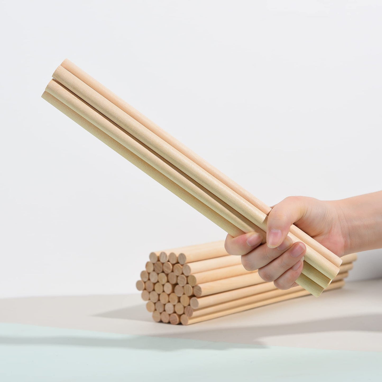 60 Pieces Rhythm Sticks for Kids Bulk, 12 Inch Wood Lummi Sticks Music Classroom Percussion Instruments