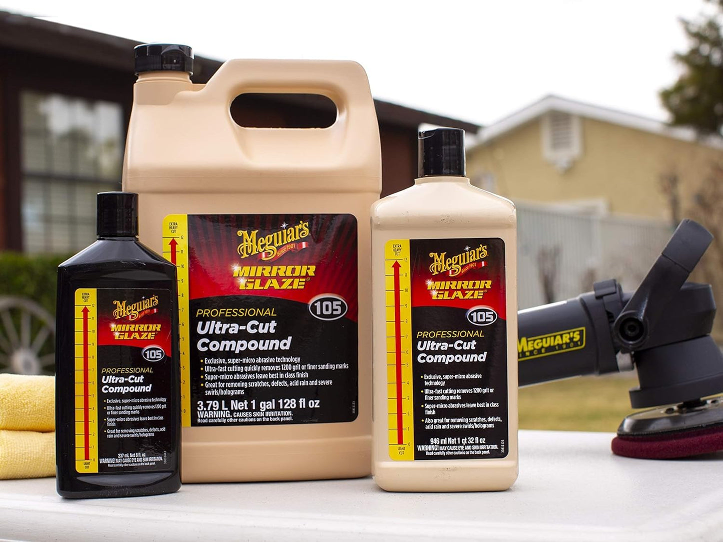 Meguiar’s Mirror Glaze Ultra-Cut Compound, M10532C, 32 fl. oz. (946 ml)