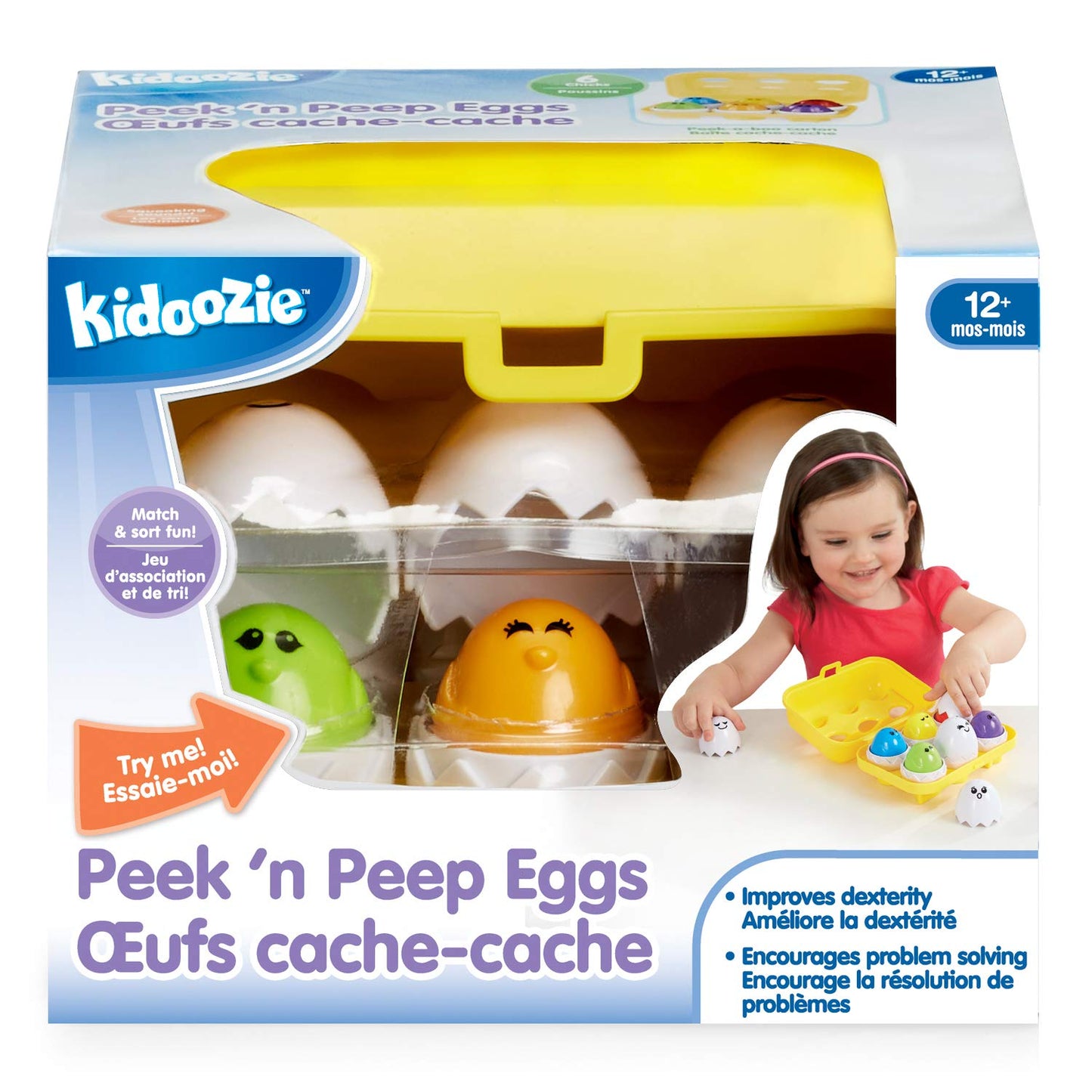 Kidoozie Peek N Peep Eggs - Mentally Stimulating – Employs Tactile Engagement – for Ages 12 Months and Up 8 7