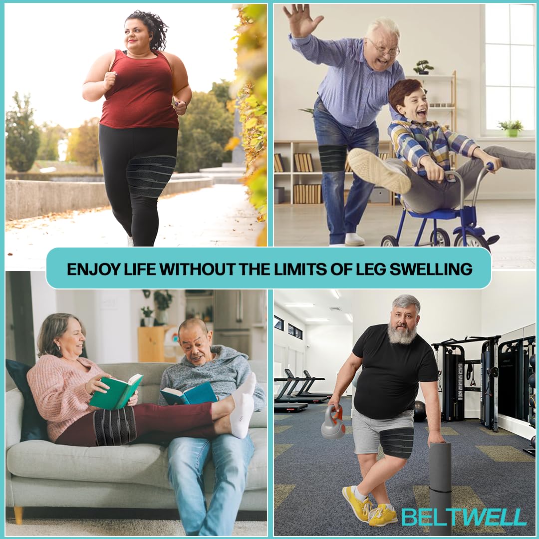 Beltwell® - The Adjustable Thigh Compression Wraps For Big Swollen Upper Legs (1 Wrap) (XXL-TALL)