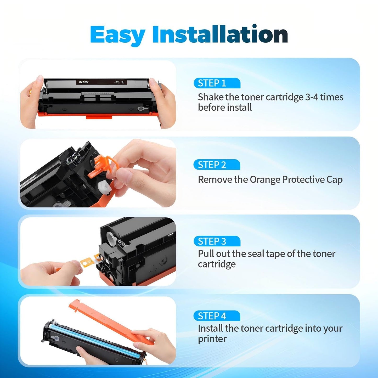 BAIINK 141A Toner Cartridge High Yield (with Chip) Replacement for HP 141A Toner Cartridge for HP Pro M110w MFP M139w M140w Toner (1 Black)