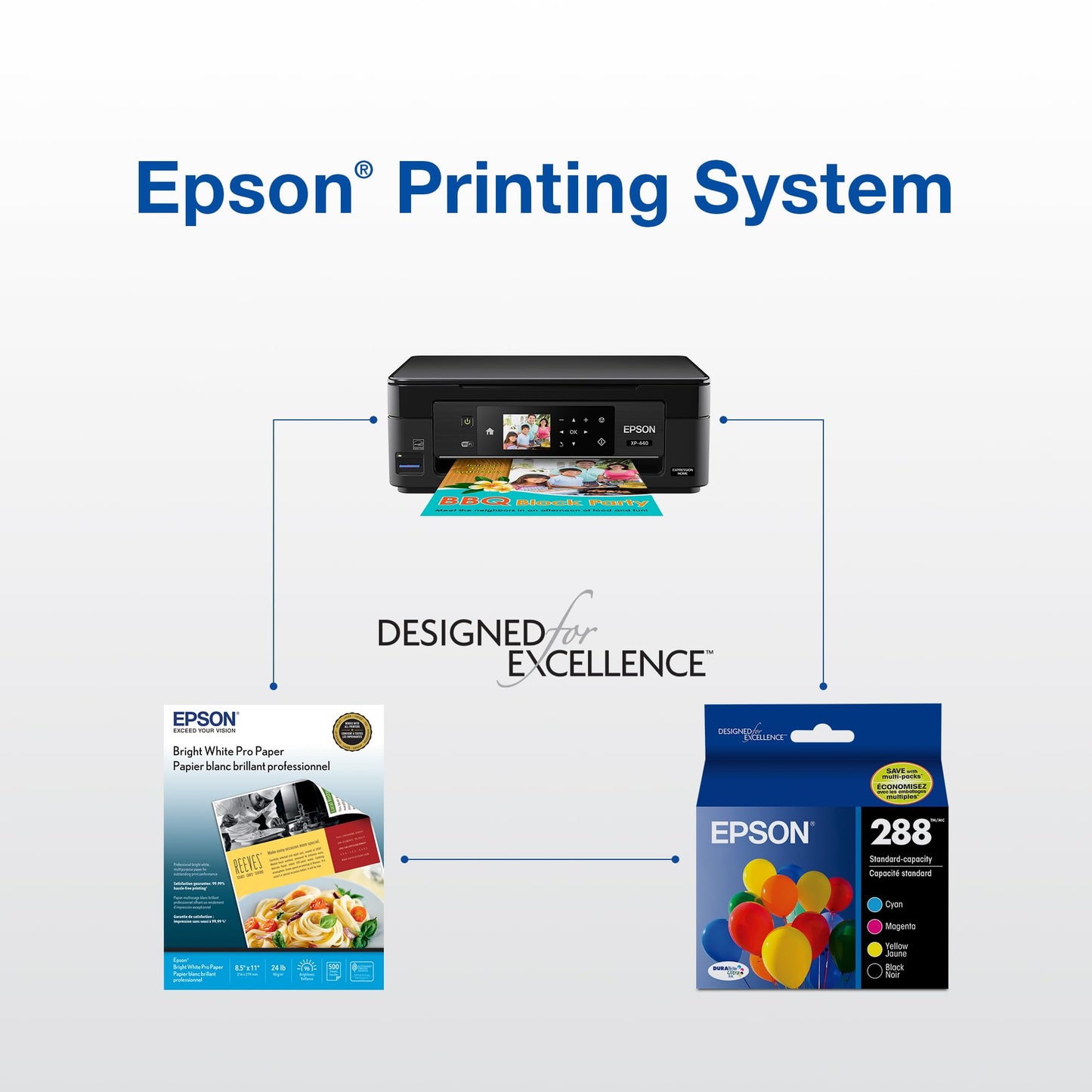 EPSON 288 DURABrite Ultra Ink High Capacity Cyan Cartridge (T288XL220-S) Works with Expression XP-330, 430, 434, 340, 440, 446