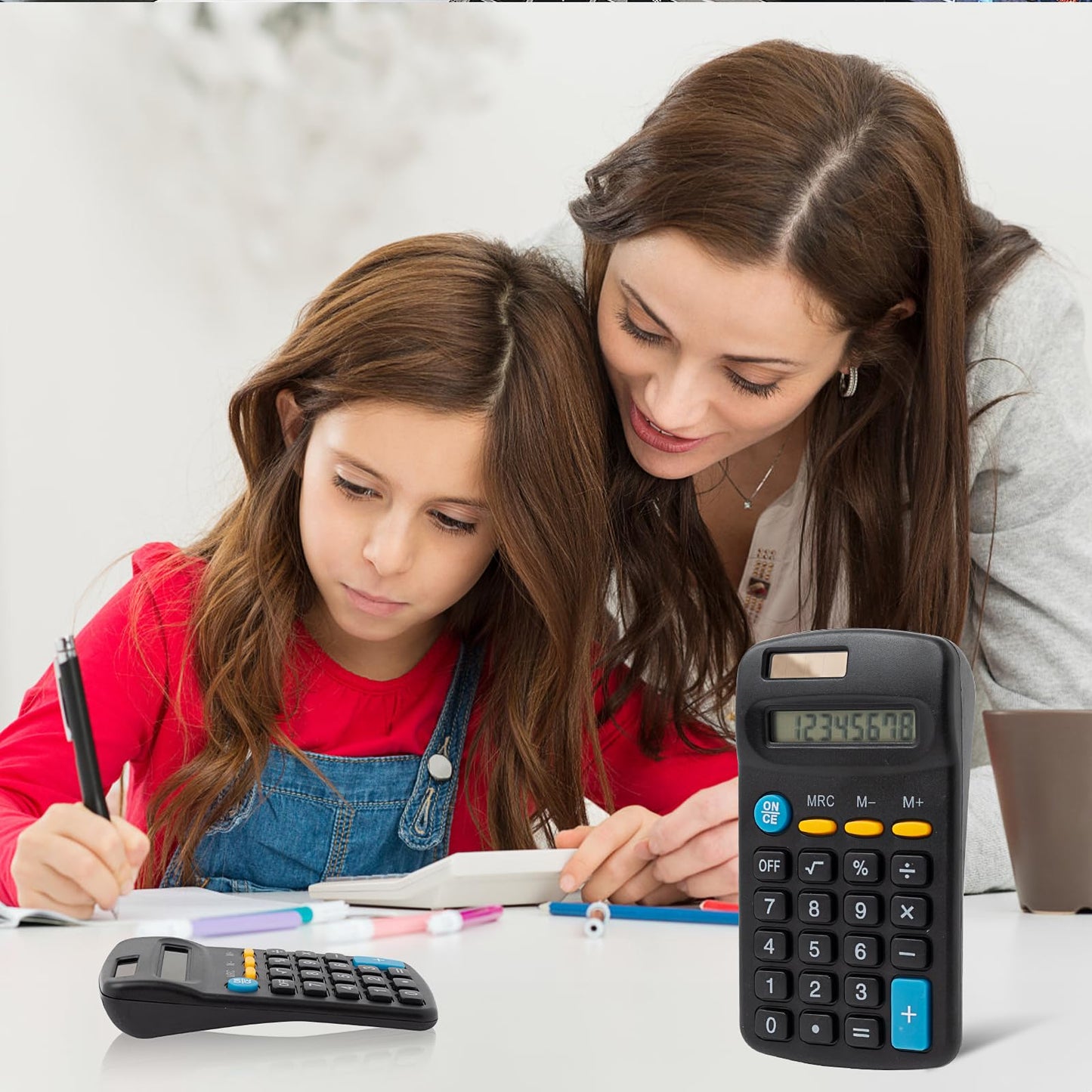 18 Pieces Basic Calculators, Pocket Size Mini Calculator Student Calculator Solar Battery Dual Power Handheld Calculator Bulk Small Calculator for Kids School Classroom Office Desktop, Black