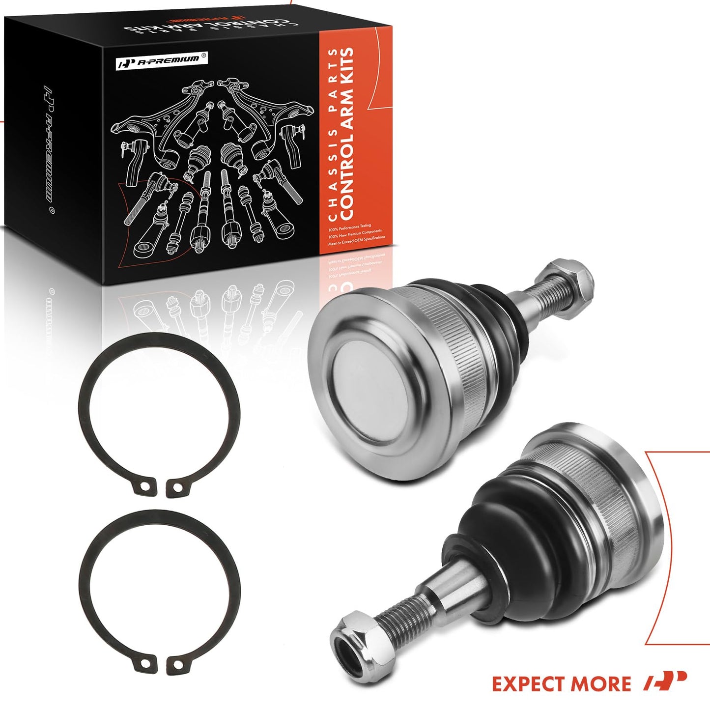 A-Premium 2 x Front Lower Ball Joint, Compatible with Dodge Grand Caravan 2008-2018, Chrysler Town & Country 2008-2016, Volkswagen Routan 2009-2014, Ram C/V 2012-2015