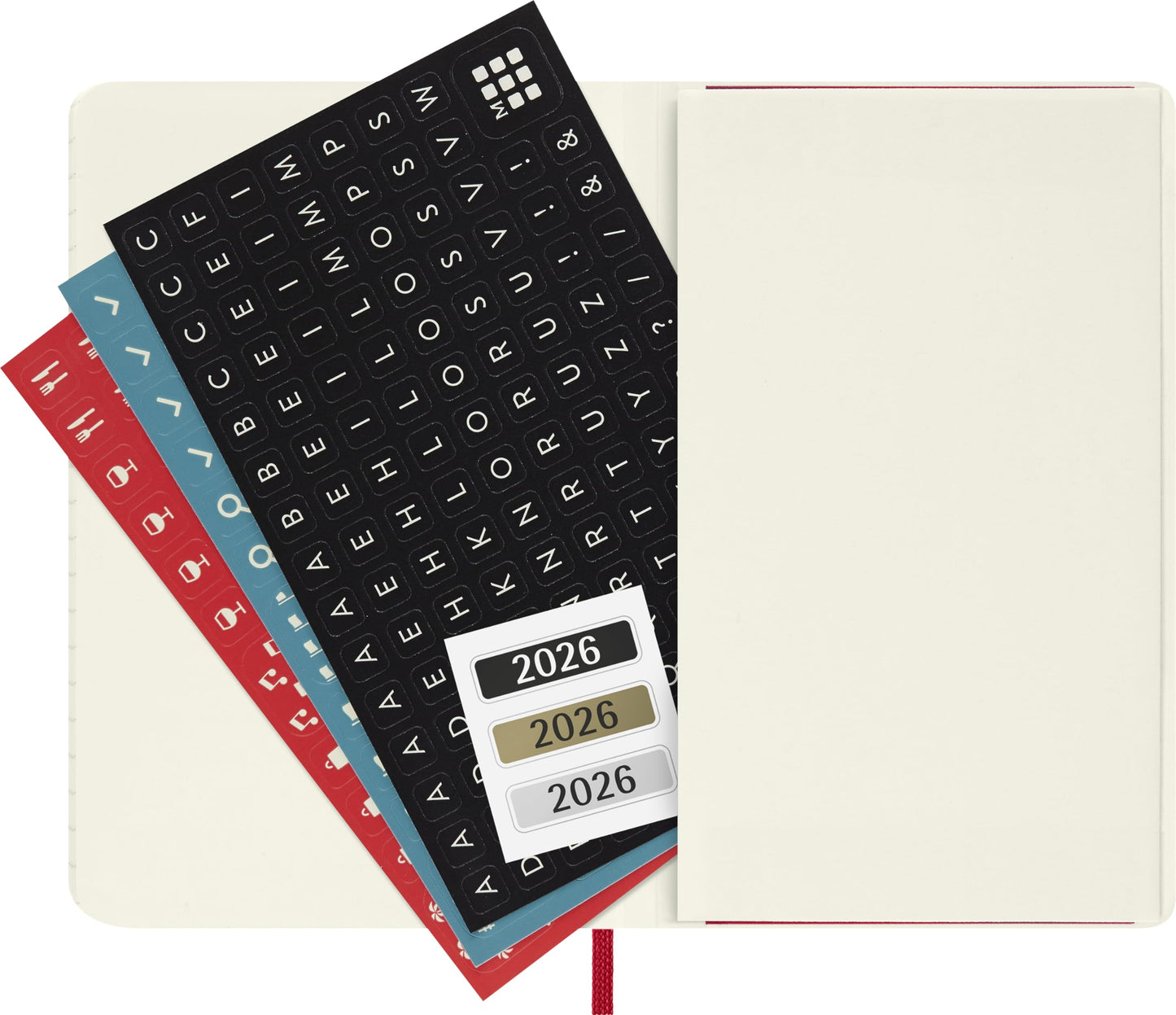 Moleskine Classic 12 Month 2026 Daily Planner, Soft Cover, Pocket (3.5" x 5.5"), Scarlet Red, 400 pages
