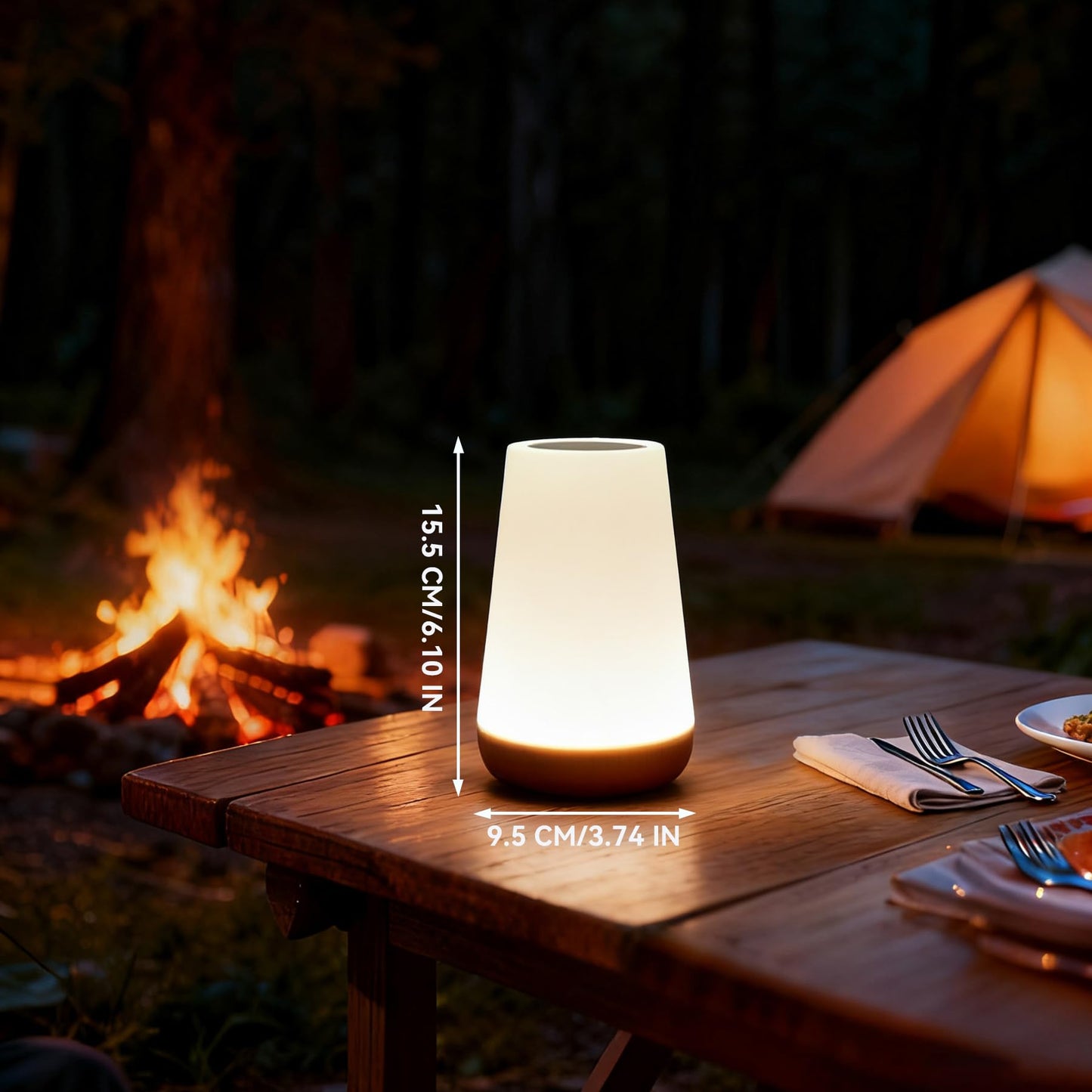 YUNJAYI 2 Pack Touch Bedside Lamp Wireless, 13 Colors Changing & 5 Modes, Dimmable Night Lights for Kids Bedroom, Portable Small Lamp Rechargeable Sleep Aid, Eye Caring Baby Nursery Night Lamp Timer