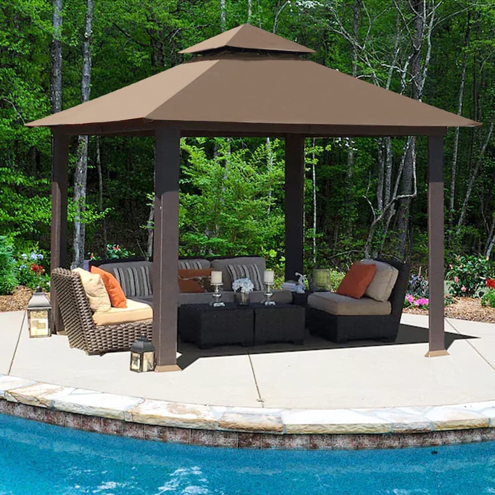10 x 12 ft Gazebo Mosquito Netting Canopy Mosquito Netting, Universal Replacement Screen Walls Picnic Canopy Outdoor Sun Shade with Zippers