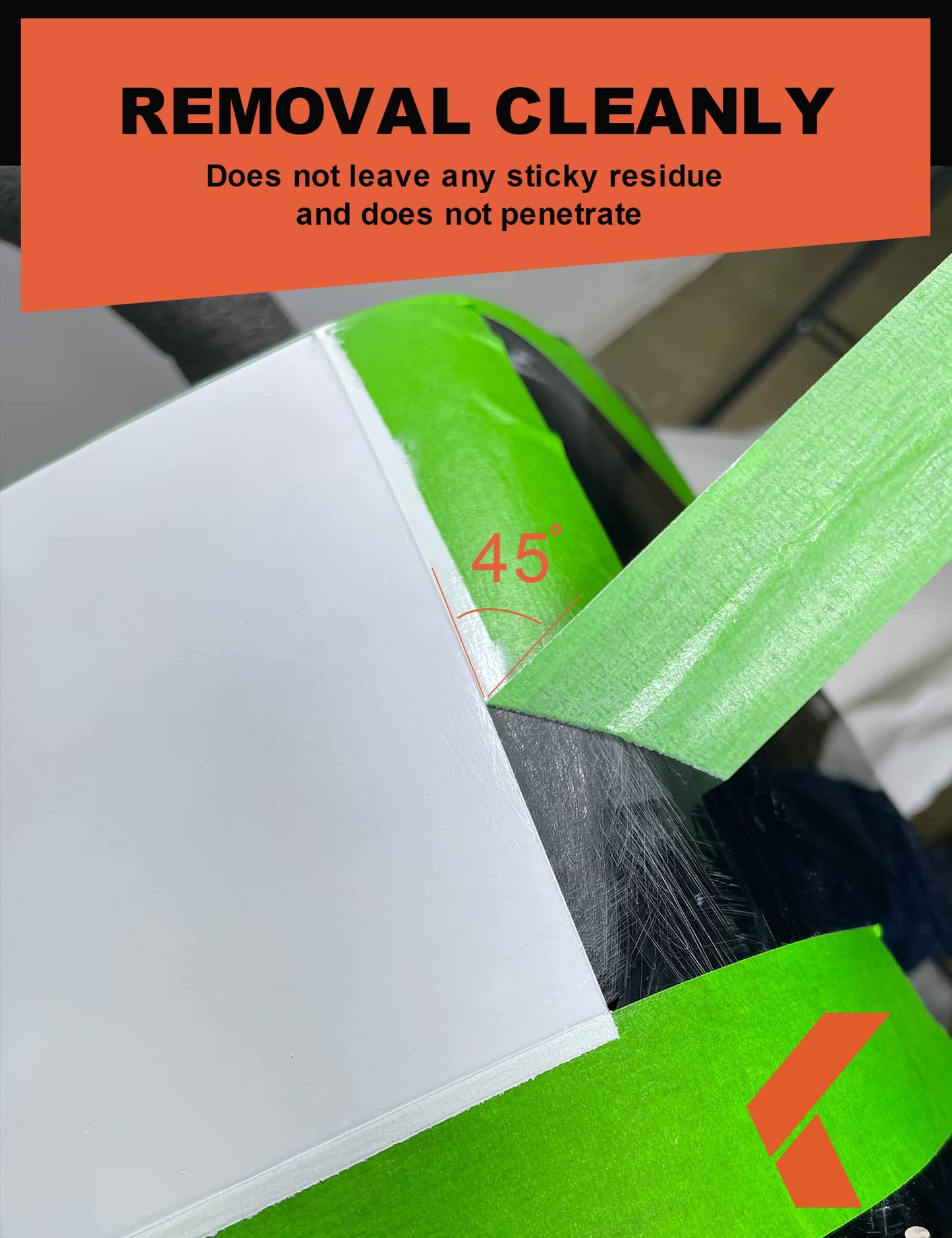 KREFINISH Painters Tape for Car Paint Green No Residue Automotive Masking Tape for Automotive Paint - Heat Resistant for Paint Booth, 0.7 Inches X 60 Yards, 12 Rolls