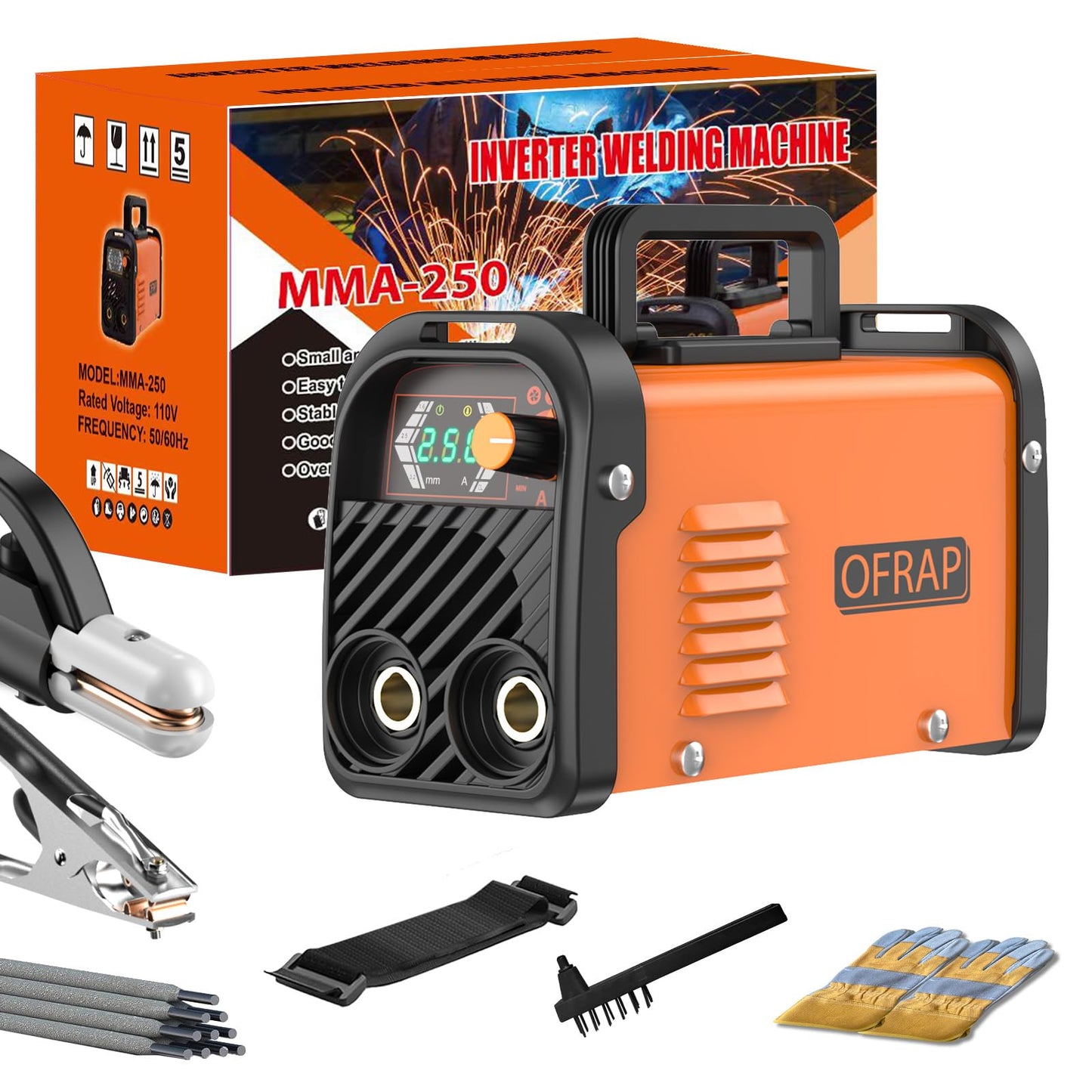 OFRAP Stick Welder, Upgraded MMA 250A 110V Welding Machine, ARC/Lift TIG 2 In 1 Mini Welder Machine, Portable Welder with Hot Start, Arc force and Anti-Stick