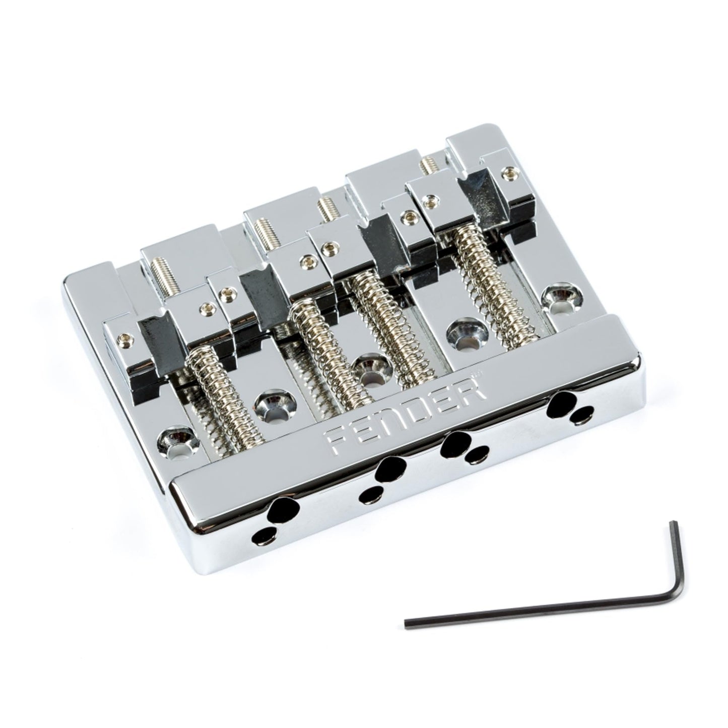 Fender 994407000 Himass 4-String Bass Bridge Assembly with Zinc Saddles, Chrome