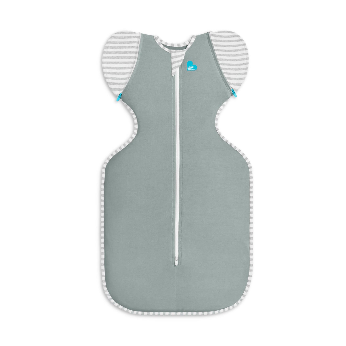 Love to Dream Swaddle Up Transition Bag, Snug Fit, Zip-Off Wings, 1.0 Tog Suitable for Moderate Temperature 20-24°C, Machine Washable & Double Zip for Easy Nappy Change, Deep Olive