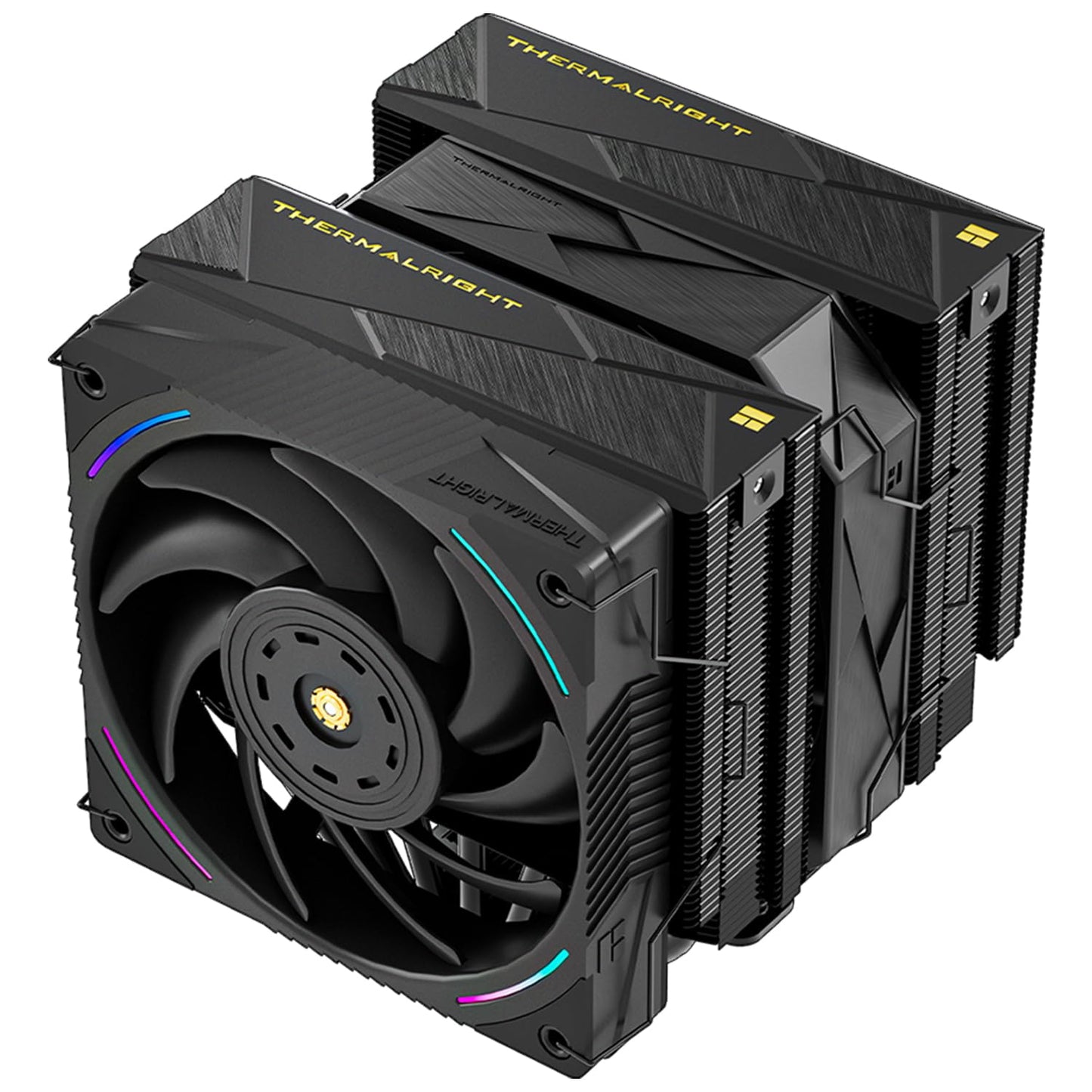 Thermalright Royal Pretor 130 Ultra Black CPU Cooler, 7 Heat Pipes Heatsink CPU Cooling, Black Brushed Top Cover, for Intel LGA115X/2011/1700/1851,AM4/AM5 Platforms,Double Towers and Fans Cooler