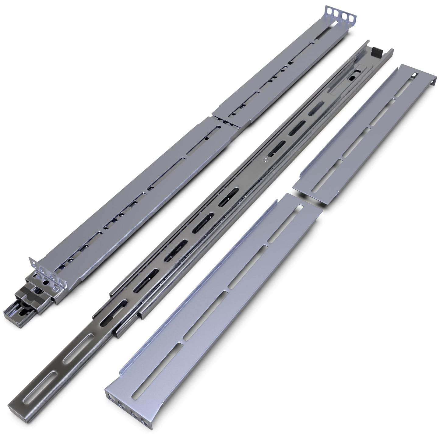 Tupavco Rackmount Sliding Rails - Kit For 1U-4U Chassis (Adjustable 18" To 25" Depth) 2 Or 4 Post Mount Sliders For Server Case (Compatible With Any Standard Rack, Cabinet, Computer Enclosure) Tp1811 Silver