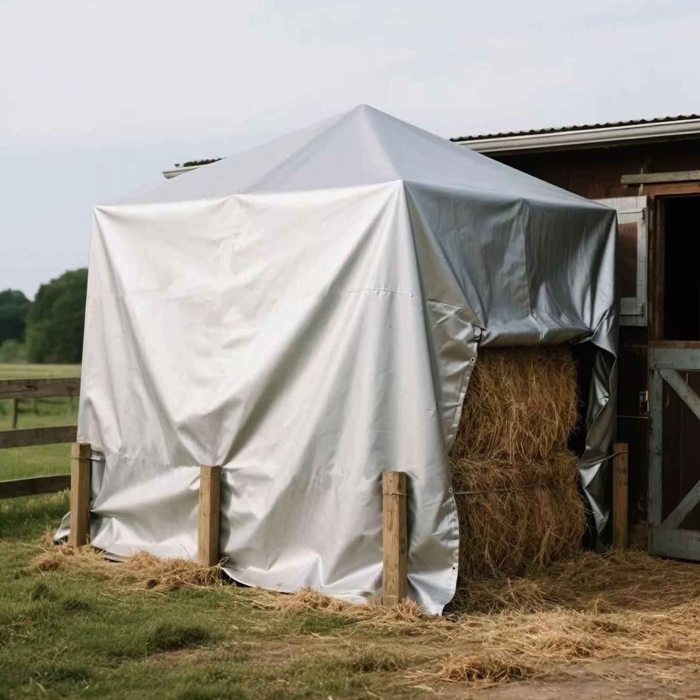 Tarps Heavy Duty Waterproof 16 Mil,Multipurpose Protective Cover Silver Poly Tarp,Rip and Tear Proof Tarpaulin with Grommets and Reinforced Edges,Thick UV Resistant