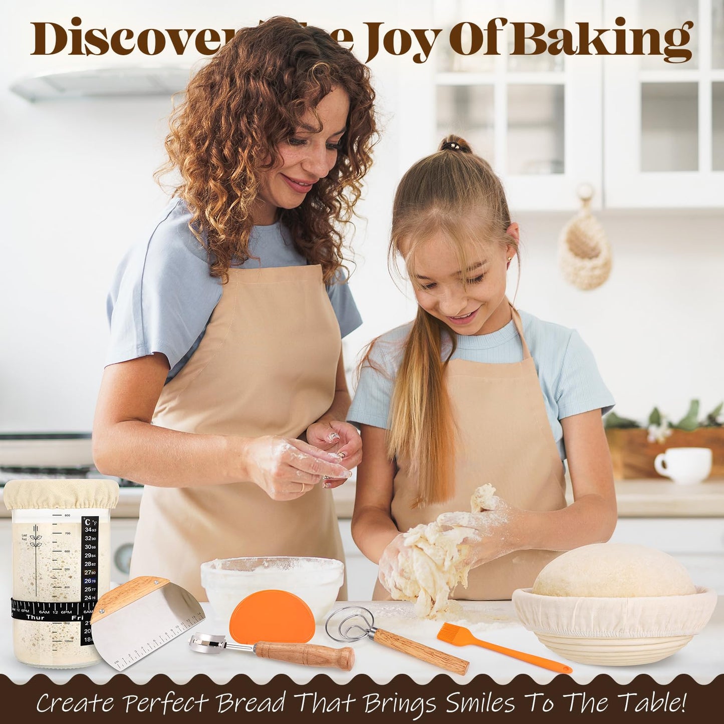 Sourdough Bread Starter Kit, Sourdough Starter Kit, Sour Dough Starter Kits, Baking Essentials, Gifts for People Who Love Baking Sourdough Starter Jar Sourdough Tools
