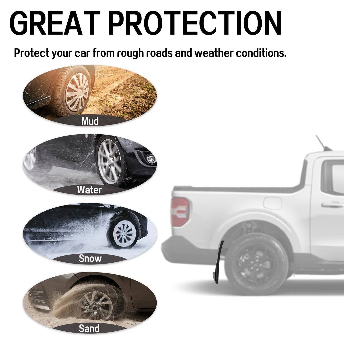 PSLER Fit for Maverick 2026 2022 2023 2024 2025 Mud Flaps Set of 4PCS Mud Guard Kit Splash Guards Mudguards Mudflaps with Hardware Kits Accessory Front and Rear