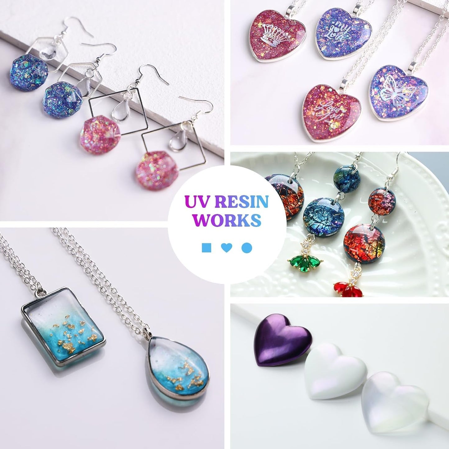 LET'S RESIN UV Resin, Upgraded 500g Crystal Clear UV Resin Hard, Low Odor Ultraviolet Epoxy Resin, UV Light Cure Solar Sunlight Activated Glue for Jewelry, Craft Decoration