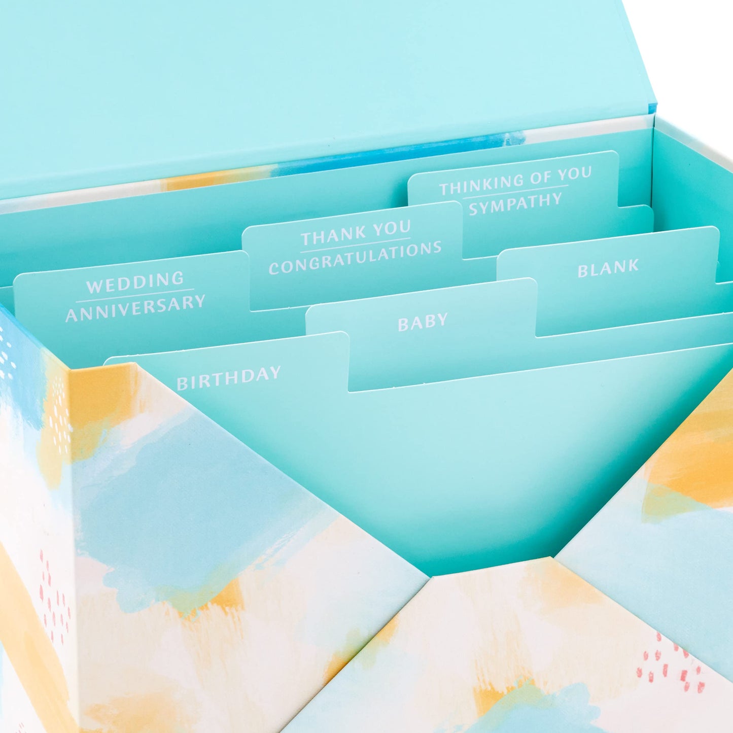 Hallmark Pack of 24 Handmade Assorted Boxed Greeting Cards, Watercolor-Birthday Cards, Baby Shower Cards, Wedding Cards, Sympathy Cards, Thinking of You Cards, Thank You Cards, Blue, 5EBN1002
