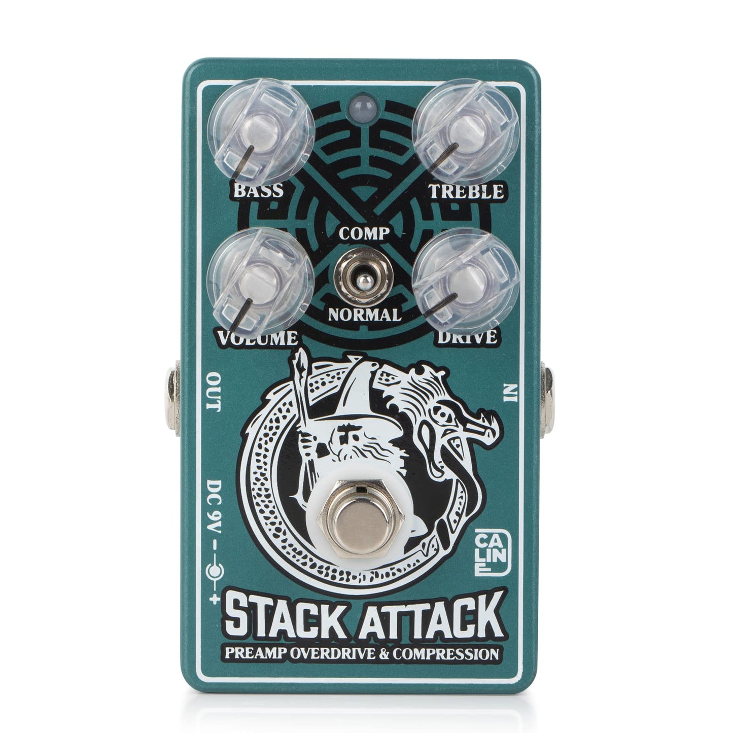 Caline CP-509 Stack Attack Preamp Overdrive & Compressor Pedal True Bypass Aluminum Alloy Casing
