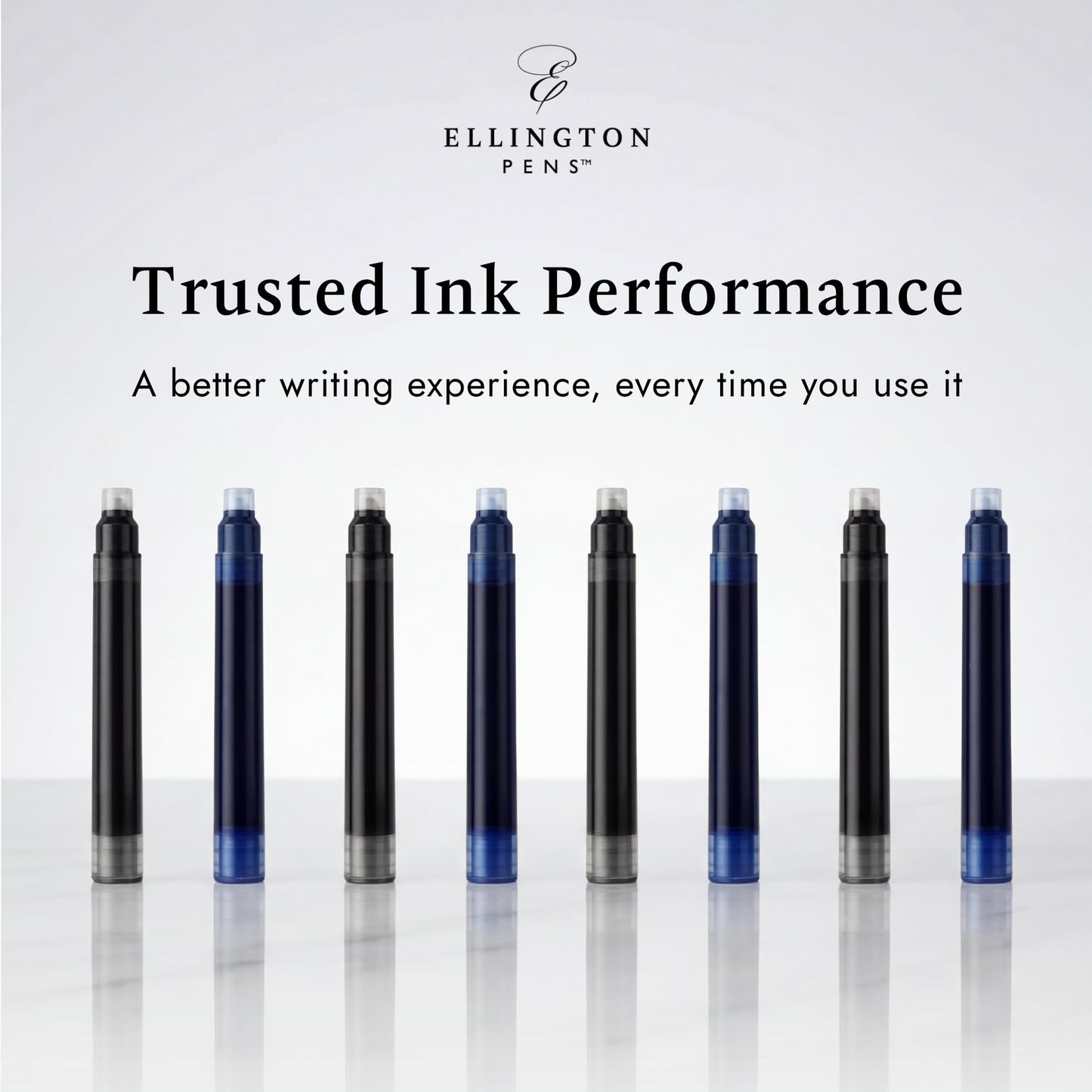 Ellington Pens Ink Cartridges - 24 Black and Blue