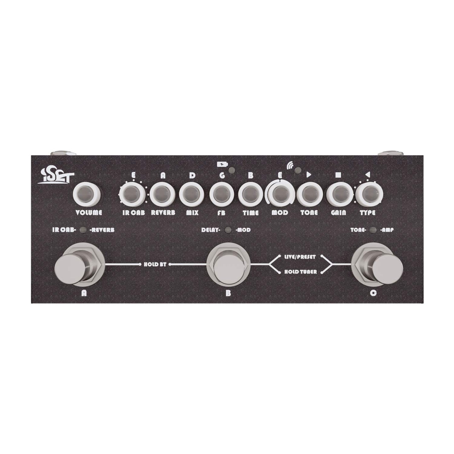 ISET Cube Baby Guitar Multi Effects Pedal with IR Cab, 9 Models Delay Reverb Phase Chorus Distortion Overdrive for Electric Guitar and Bass True Bypass