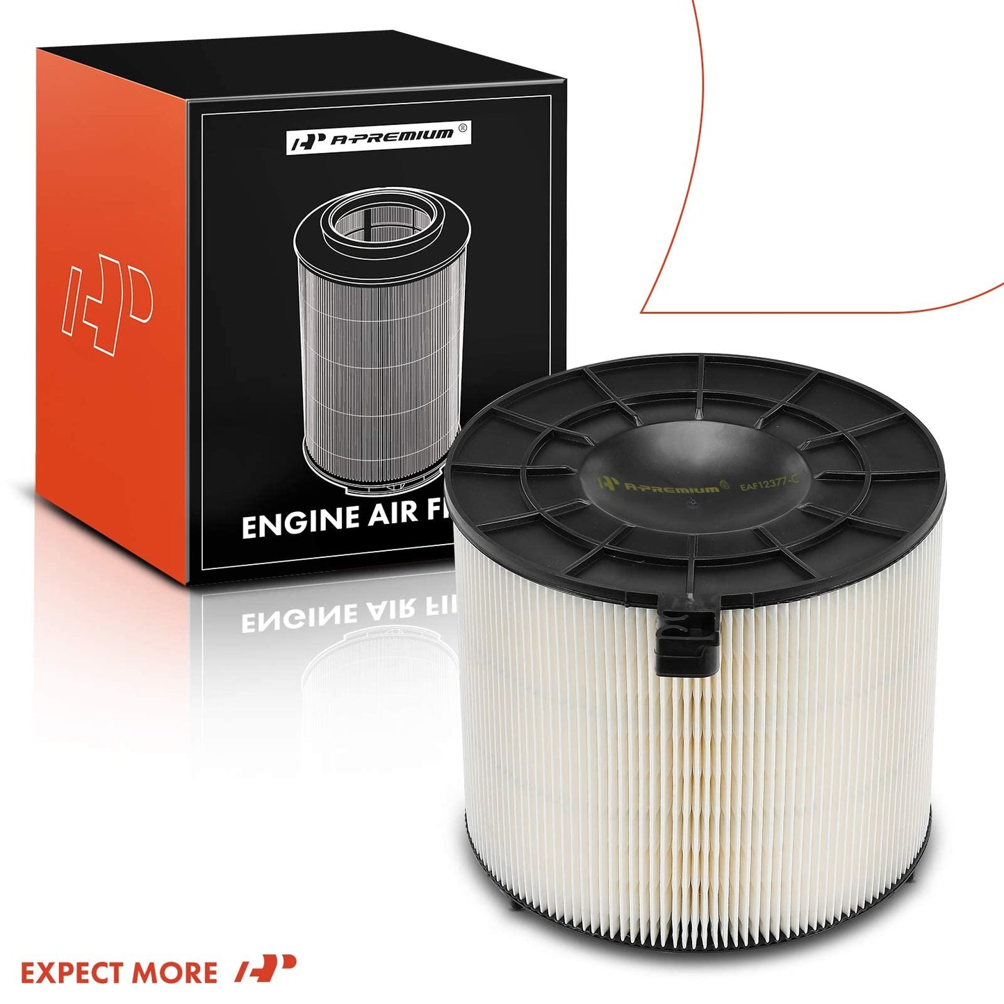 A-Premium Engine Air Filter Compatible with Audi Models- A4, A4 allroad, A4 Quattro, A5, A5 Quattro, A5 Sportback, Q5, S7 - Replace# 8W0133843C