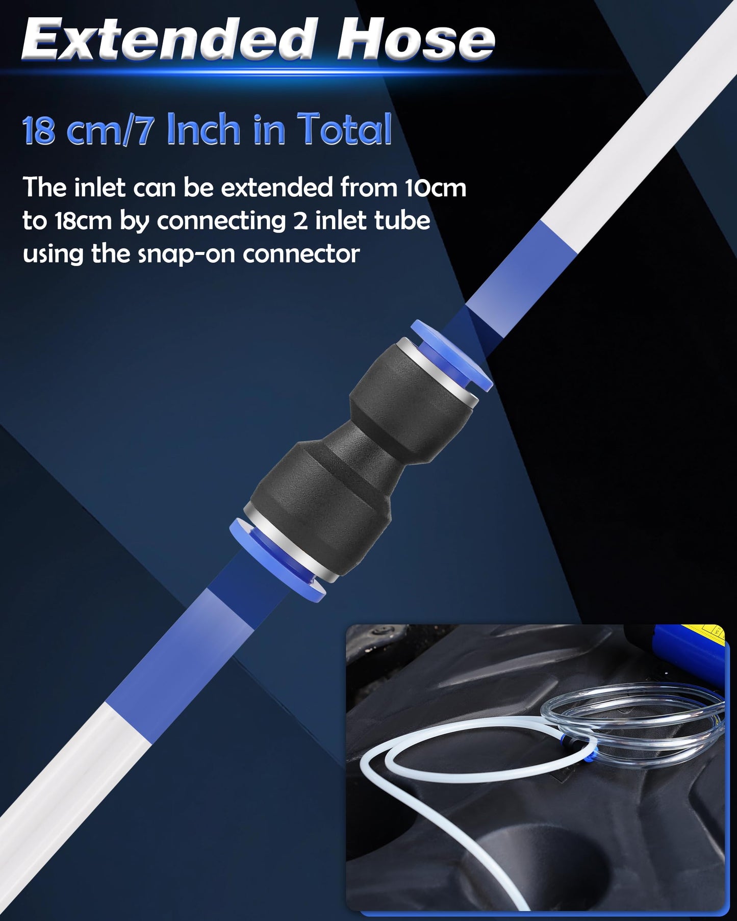Oil Pump 12V 100W, Oil Extractor Pump for Engine Oil Change, Electric Fluid Transfer Pump for Motor Oil, Gear Oil, Transmission Fluid Removal, Self-Priming Oil Transfer Pump for Car, Mower, Marine