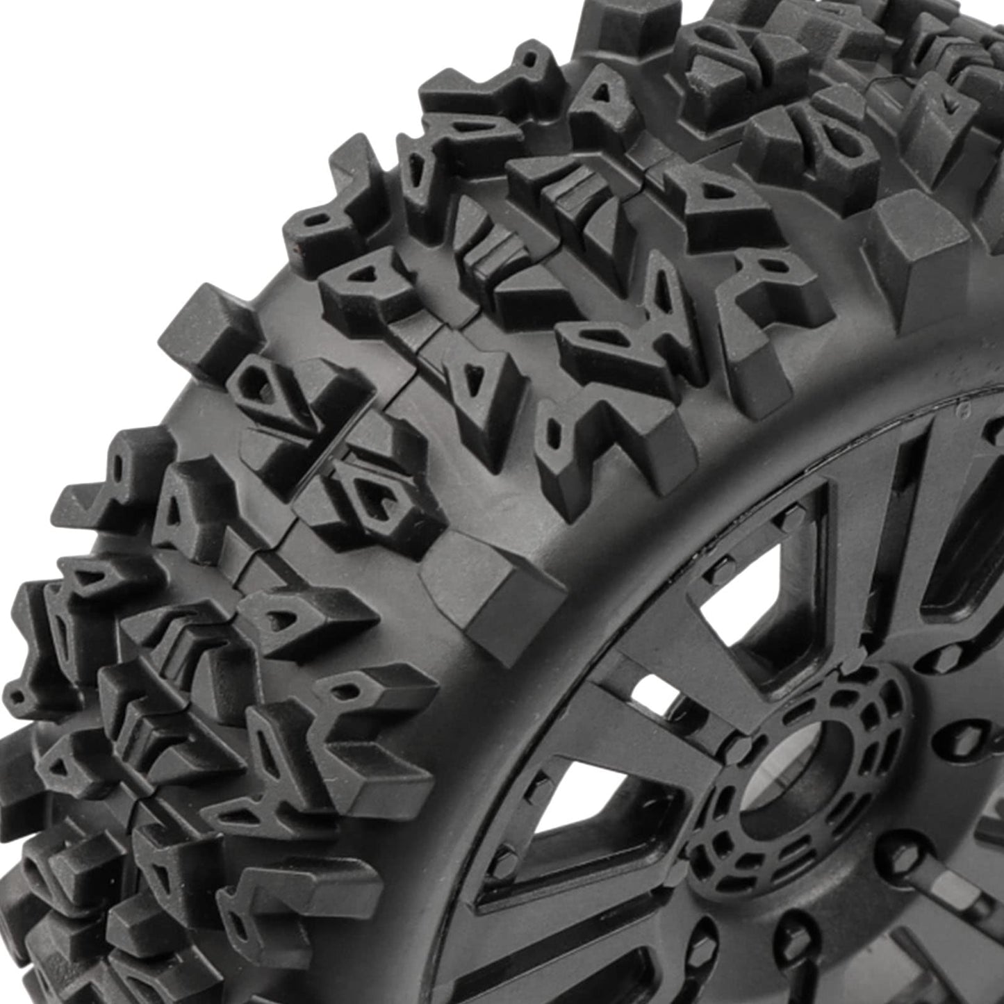 Acekeeps 4-Pack 1/8 RC Buggy Tires Mounted 17mm Hex Wheels OD 120mm for Losi Team Arrma Typhon 3S 6S HSP HPI RC Off-Road Car