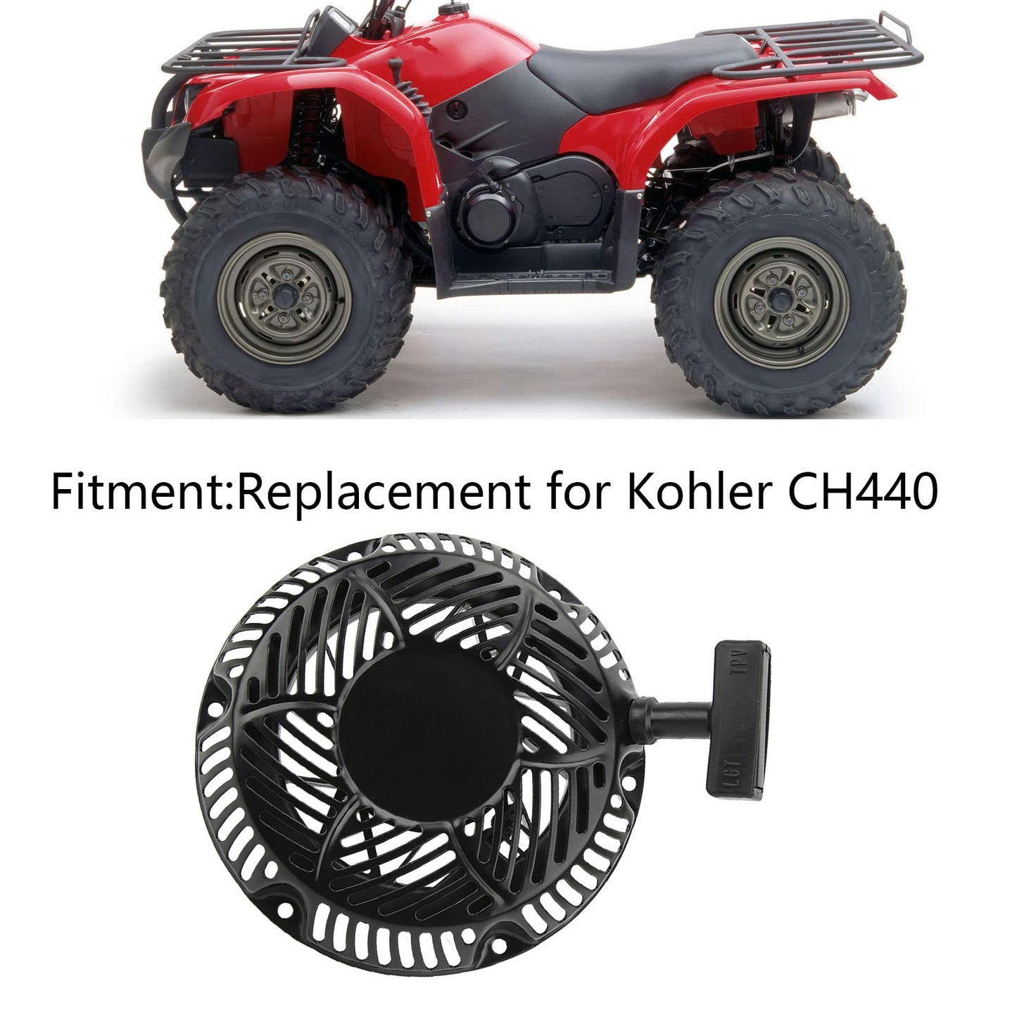 Aramox Rewind Recoil Starter for CH440, Rewind Recoil Starter 1716511 S Engine Pull Start Recoil Starter