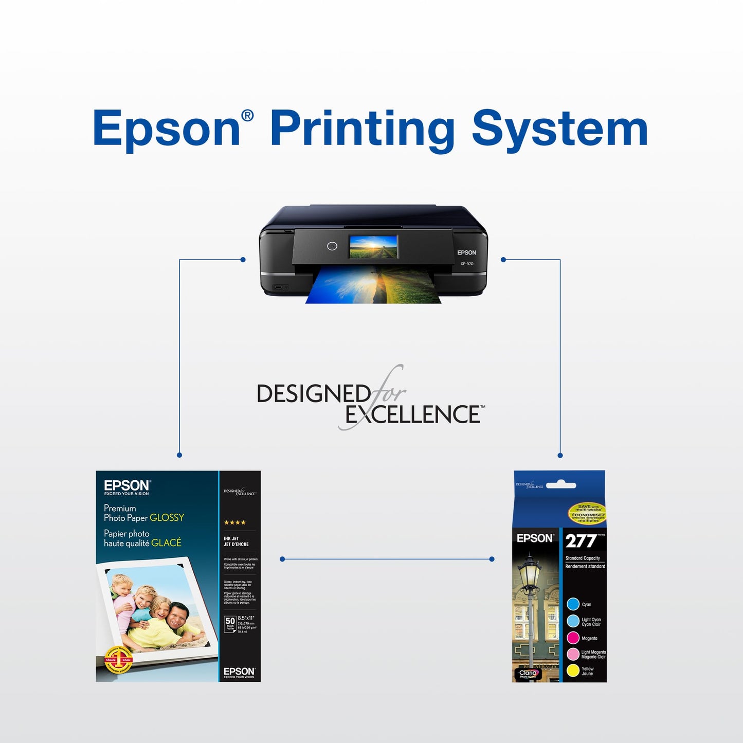 EPSON 277 Claria Photo HD Ink High Capacity Photo Black Cartridge (T277XL120-S) Works with Expression XP-850, 860, 950, 960, 970