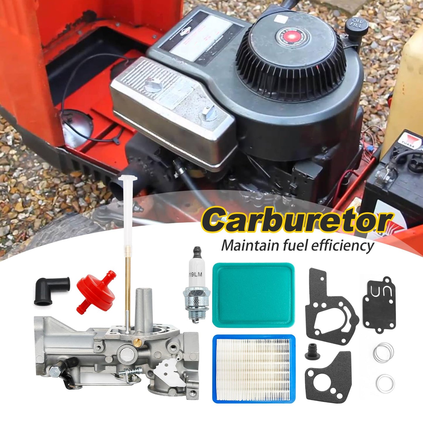 SYOWADA 498298 Carburetor Carb Kit Replacement for BS 5HP 5.5HP Engine 135202 130202 692784 495951 492611 490533 495426 91202