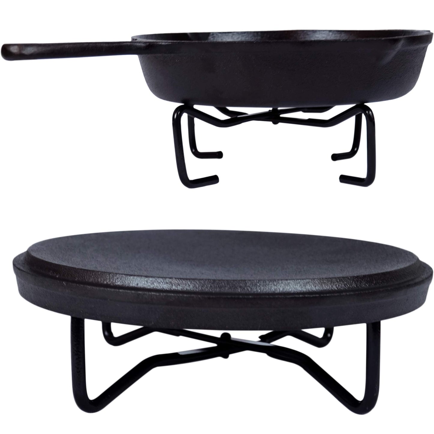 Pre-Seasoned Cast Iron Camp Dutch Oven With Legs, 4.1 qt, including Lid Lifter & Lid Stand