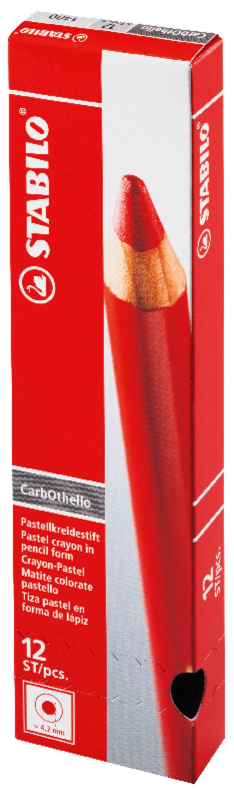 STABILO CarbOthello Pastel Pencil - No. 100 - Titanium White - Box of 12