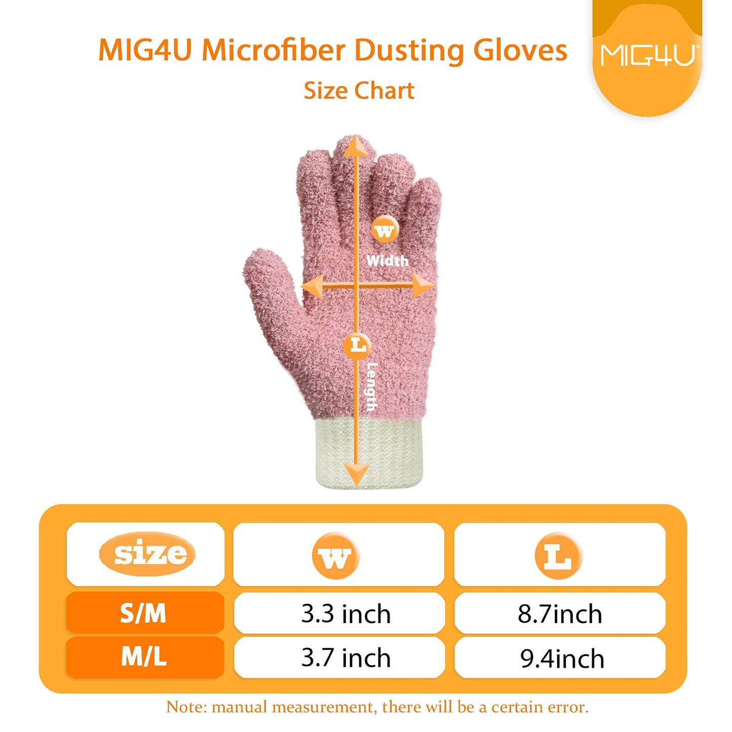 Microfiber dusting Gloves Clean Hard-to-Reach Places Car Detailing Blind Cleaning Highly aborbent Lint Free Multicolor 4prs L/XL