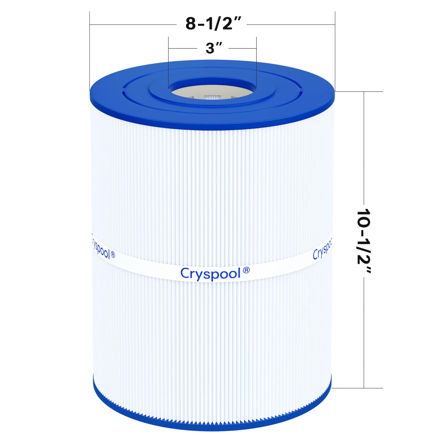 Cryspool® 08020 Filter Compatible with Watkins 31114, Hot Spot Spa Filter, C-8465, FC-3960, 71827, 71828, Watkins 65 Sq. Ft Spa Filter Cartridge, 1 Pack